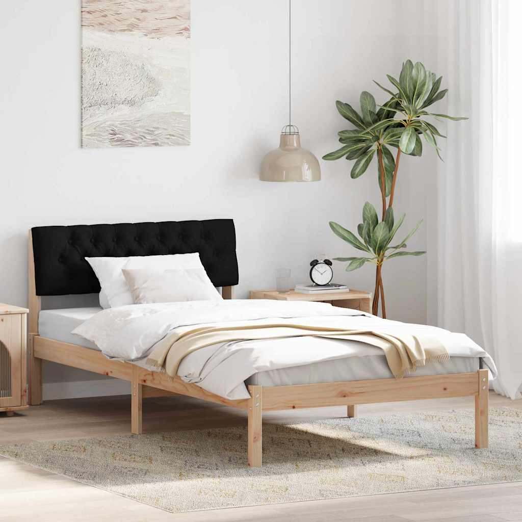 Bettgestell Braun und Schwarz 100 x 200 cm Massivholz Kiefer