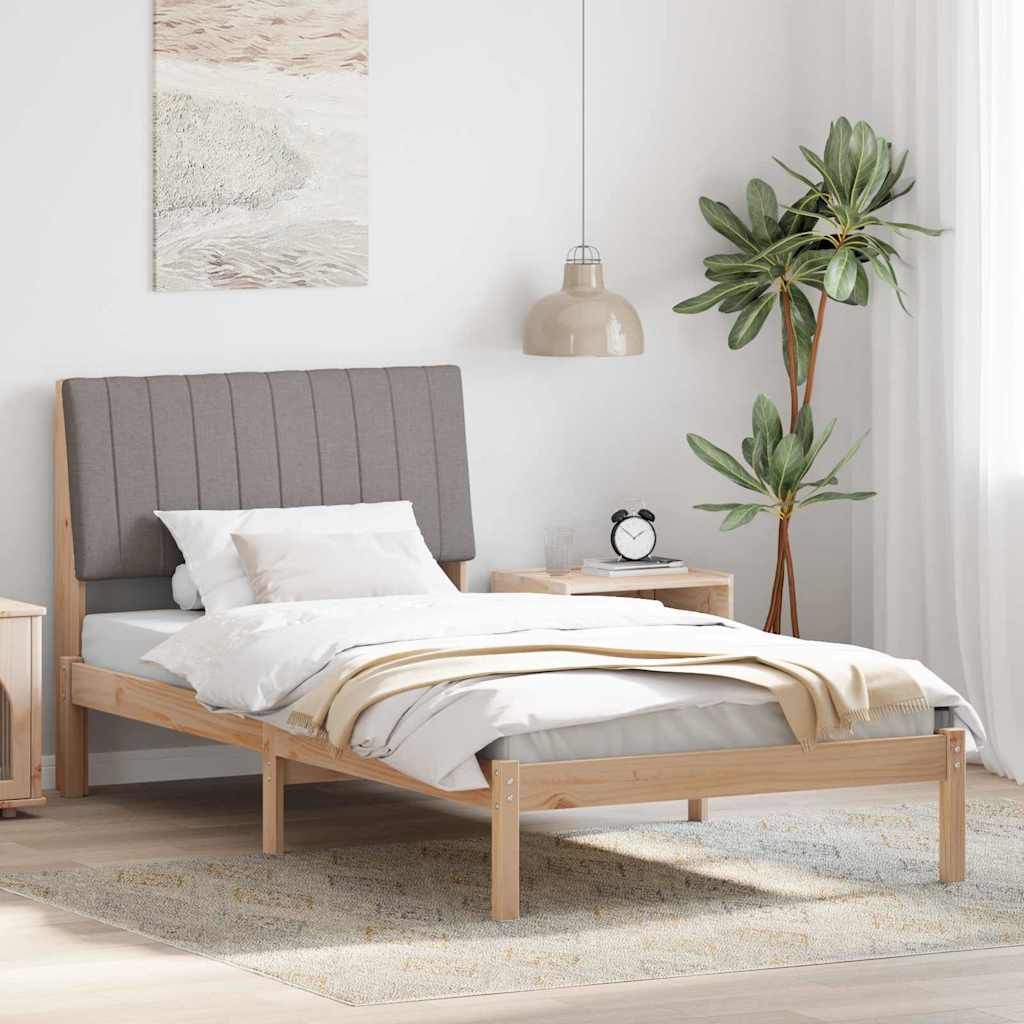Bettrahmen mit Kopfteil Braun 100 x 200 cm Massives Kiefernholz