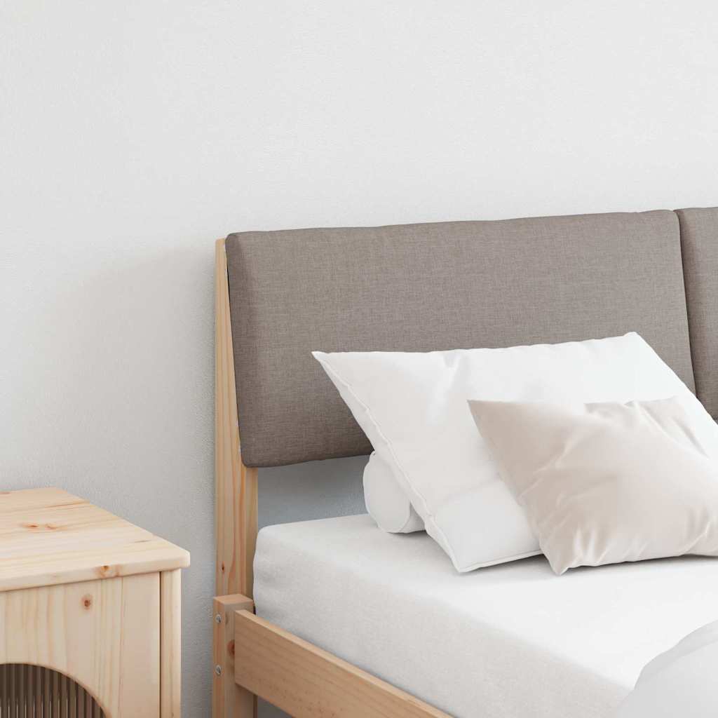 Gepolstertes Kopfteil Taupe 160 cm Massives Kiefernholz