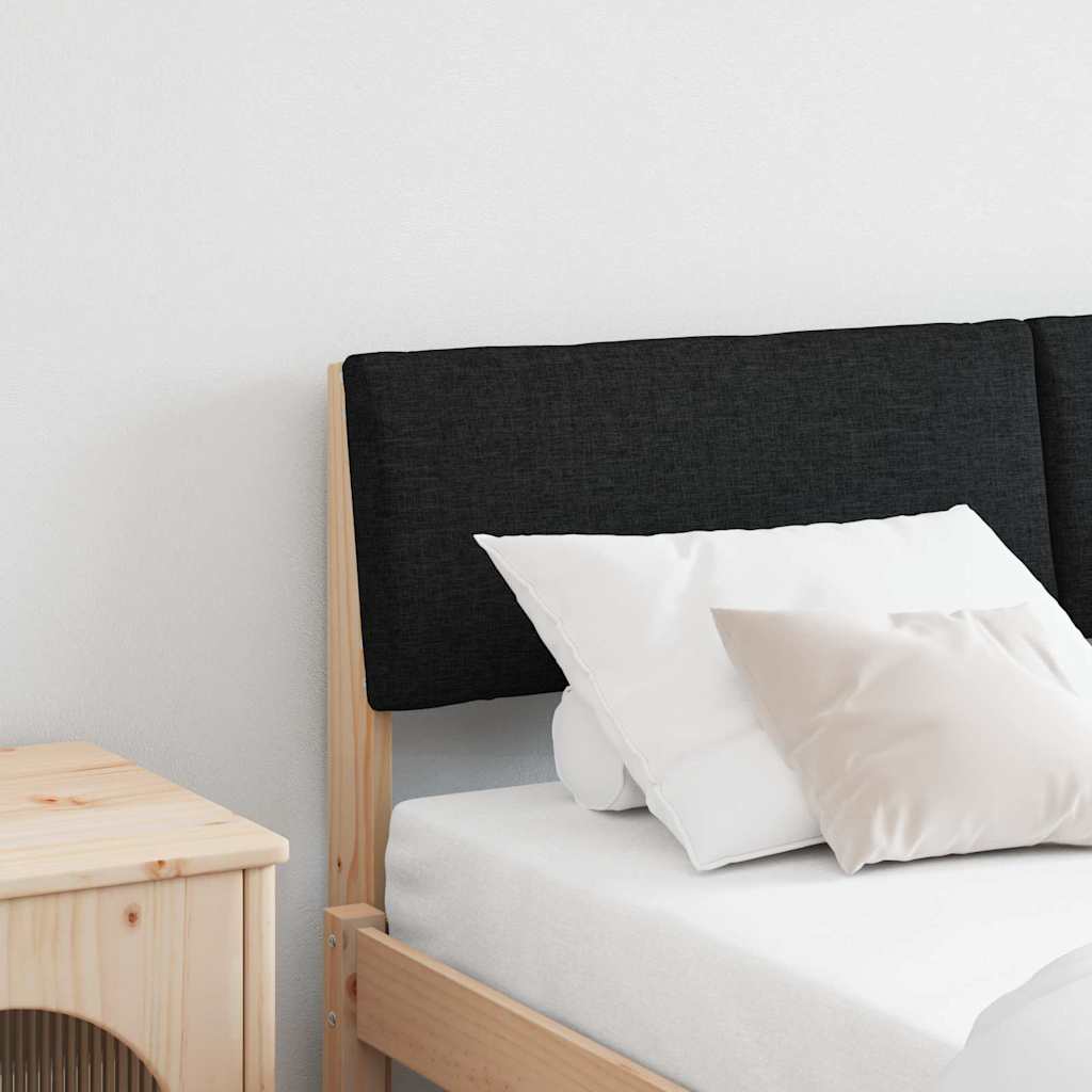 Gepolstertes Kopfteil Schwarz 150 cm Massives Kiefernholz