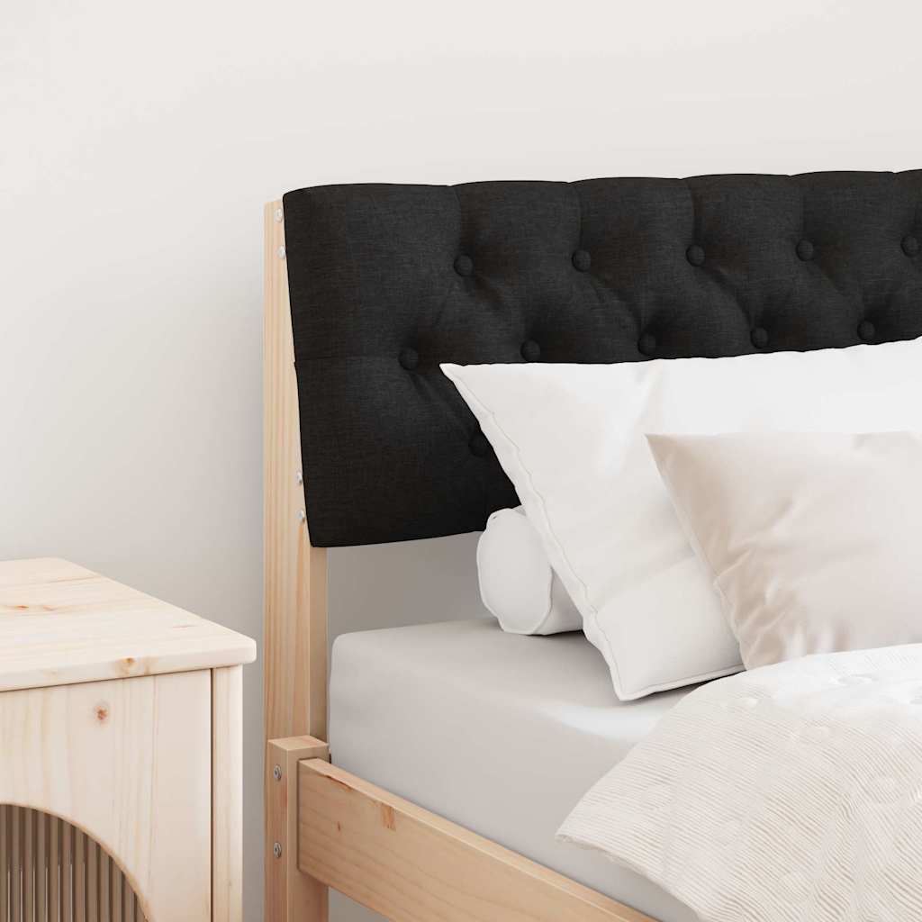 Gepolstertes Kopfteil Schwarz 80 cm Massives Kiefernholz
