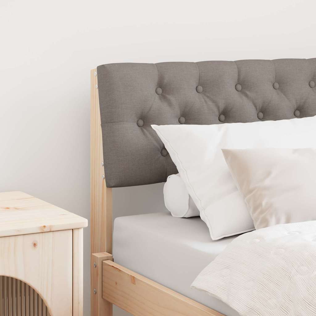 Gepolstertes Kopfteil Taupe 80 cm Massives Kiefernholz