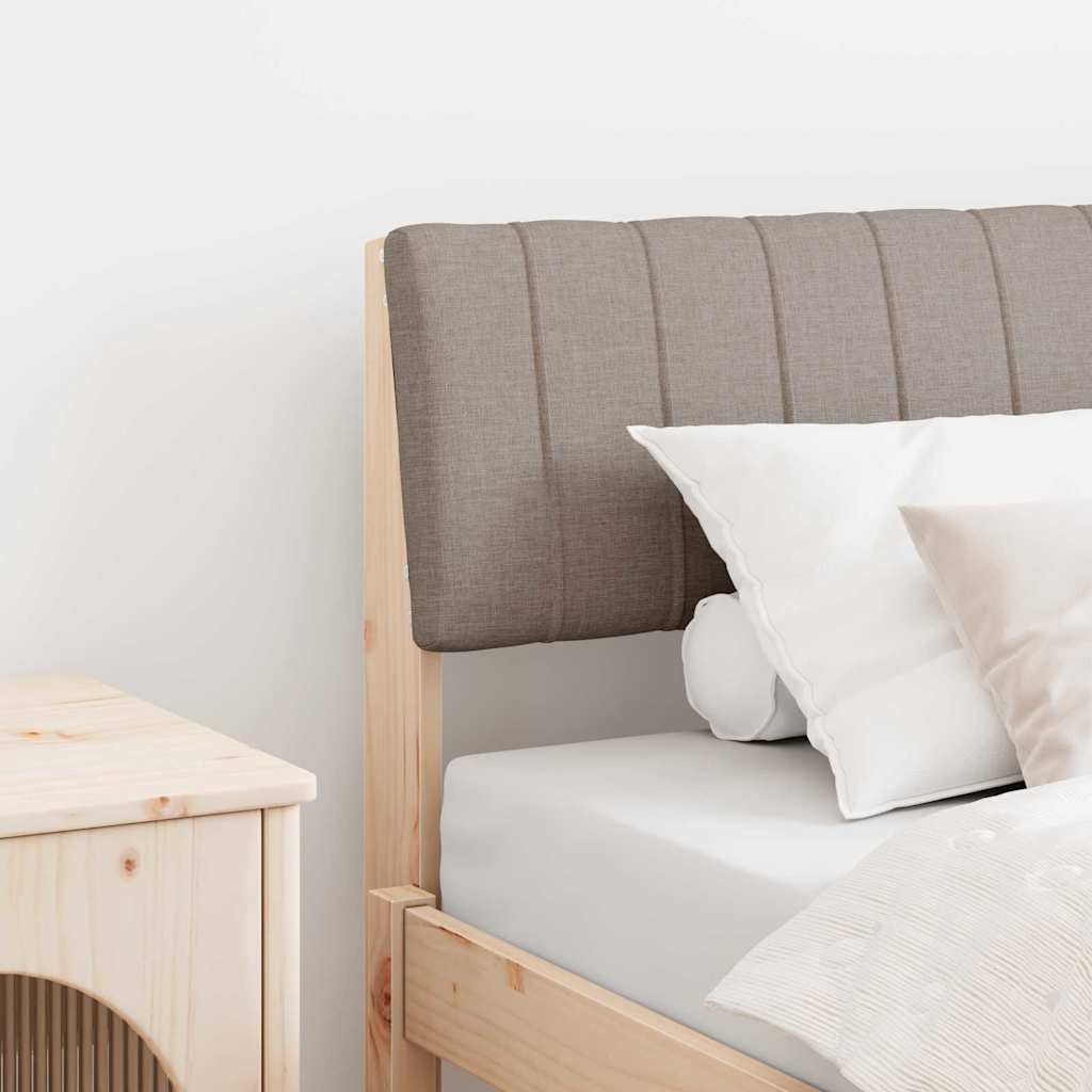 Gepolstertes Kopfteil Taupe 80 cm Massives Kiefernholz