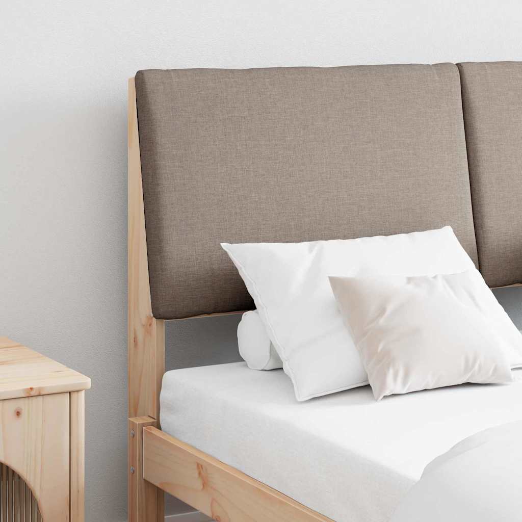 Gepolstertes Kopfteil Taupe 150 cm Massives Kiefernholz