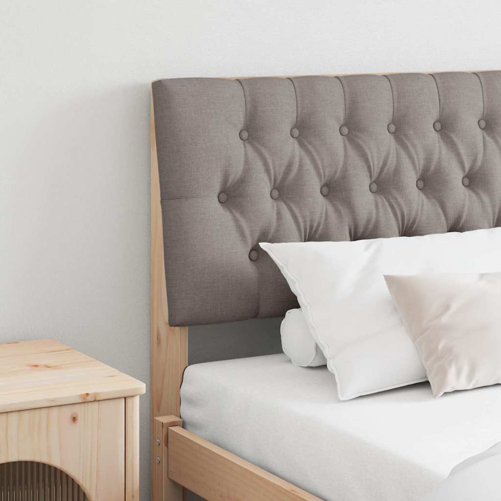 Gepolstertes Kopfteil Taupe 200 cm Massives Kiefernholz