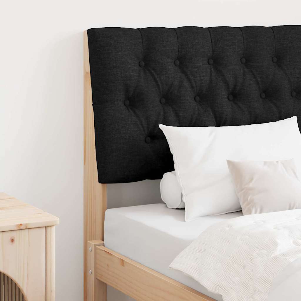 Gepolstertes Kopfteil Schwarz 75 cm Massives Kiefernholz