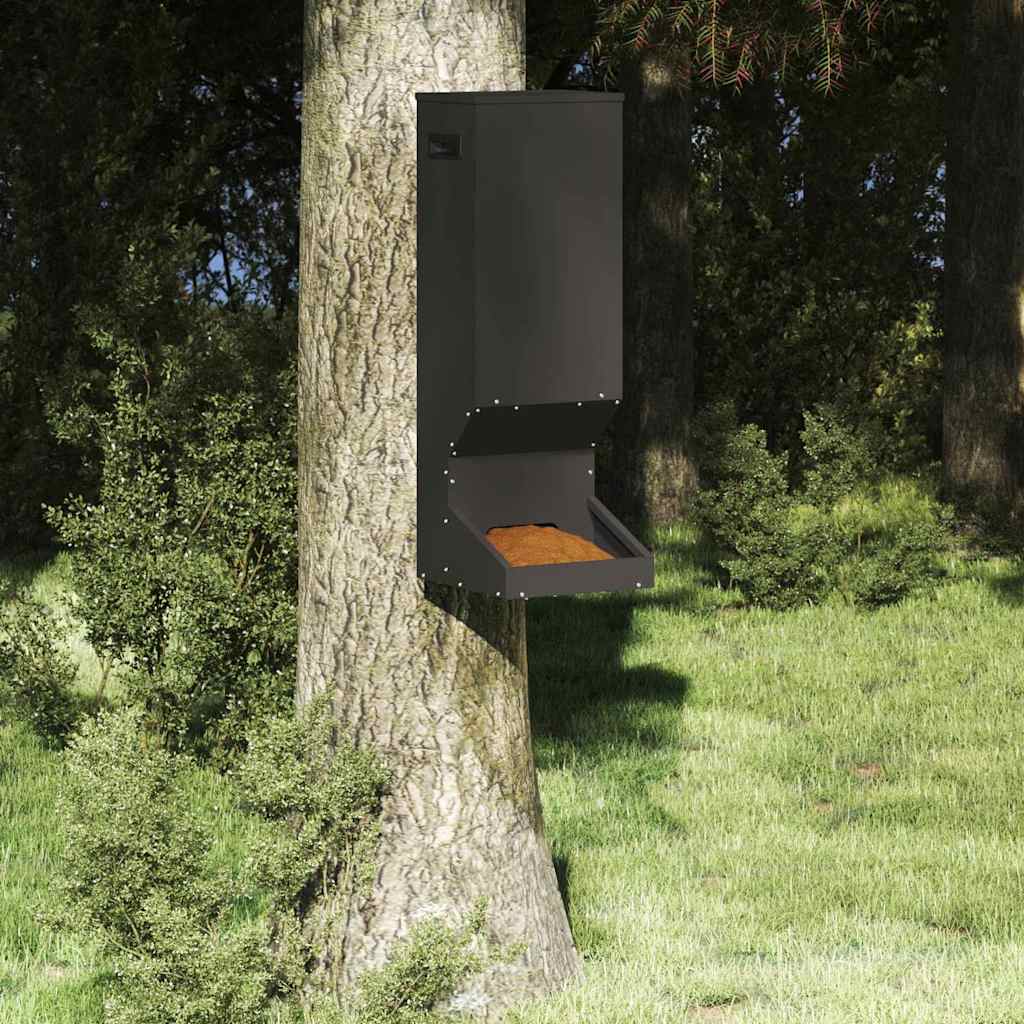 Rehfütterer Schwarz 28 x 30 x 80 cm 3 kg Kaltgewalzter Stahl