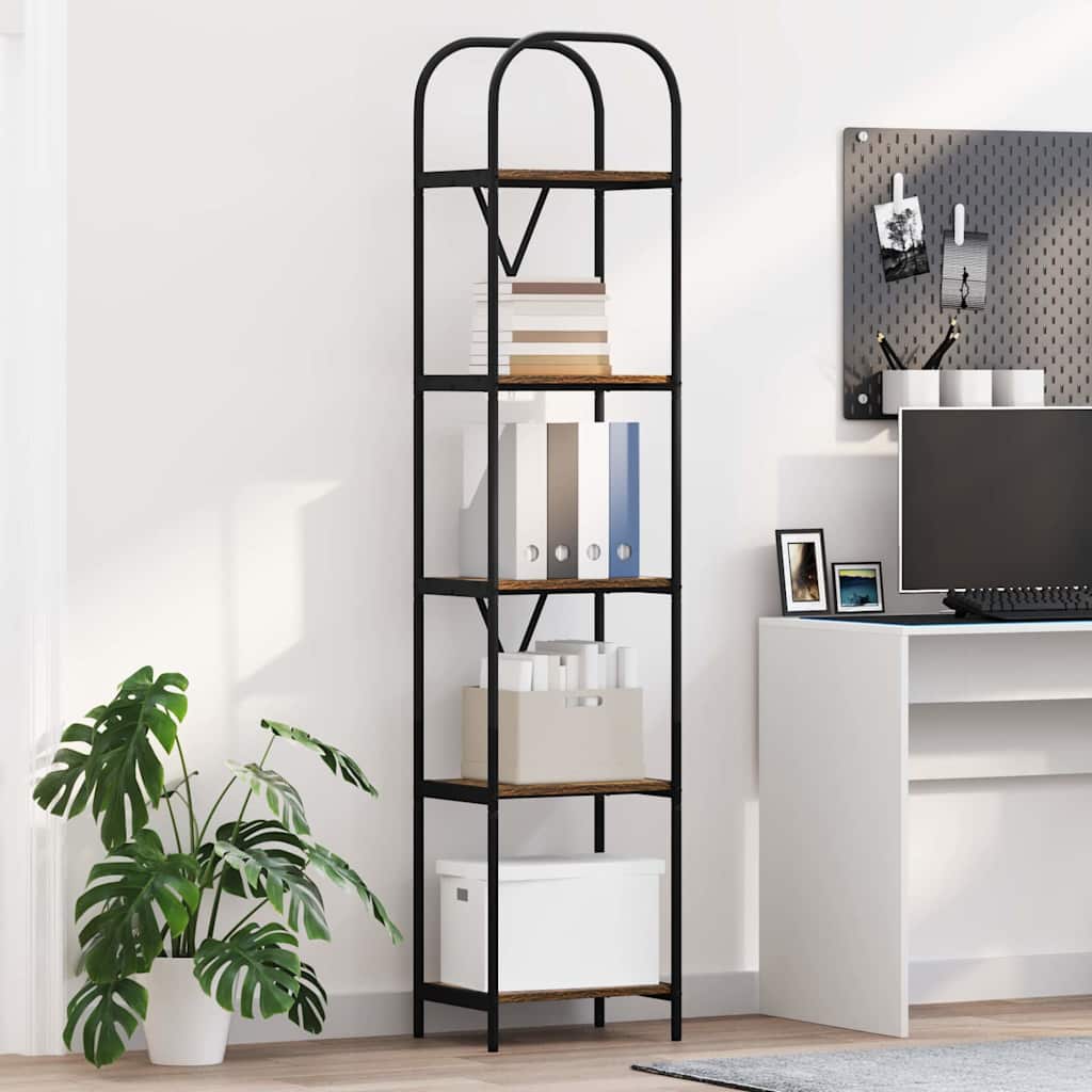 Bücherregal 5 Ebenen 40 x 30 x 183 cm Holzwerkstoff