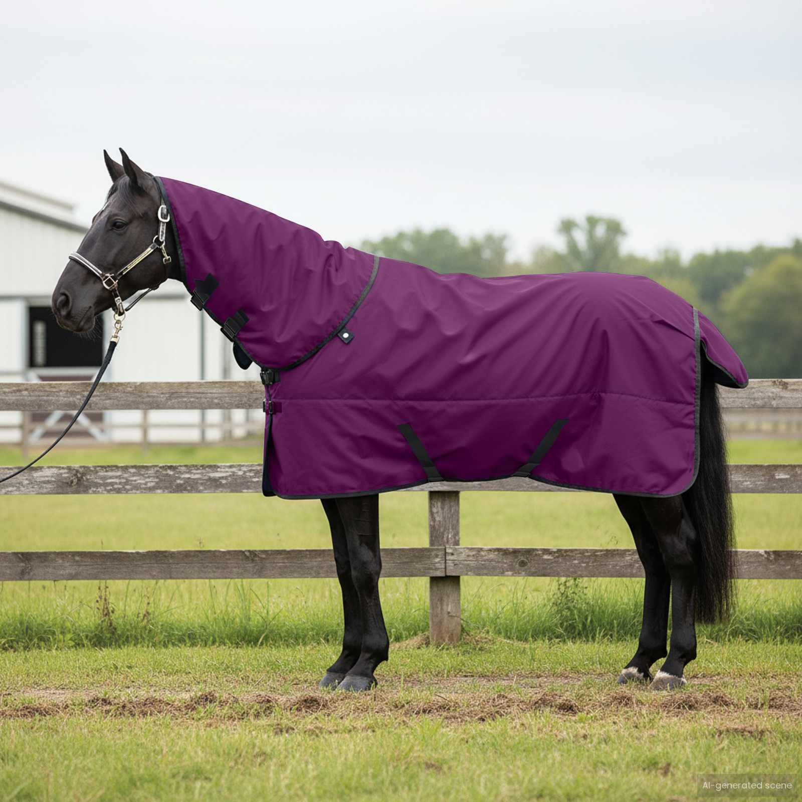 Pferdedecke Voll lila 135 cm Polyester