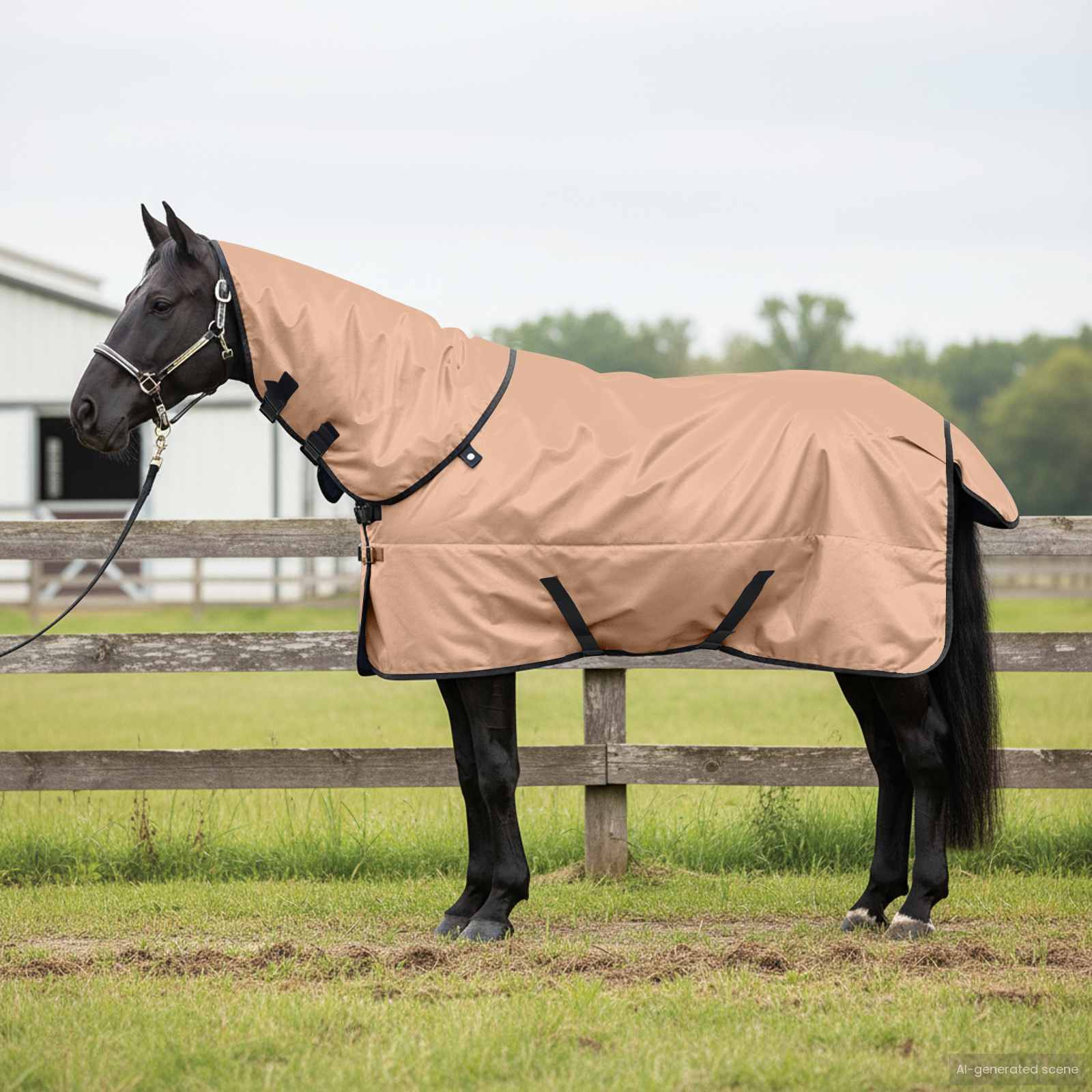Pferdedecke Cappuccino 165 cm Polyester