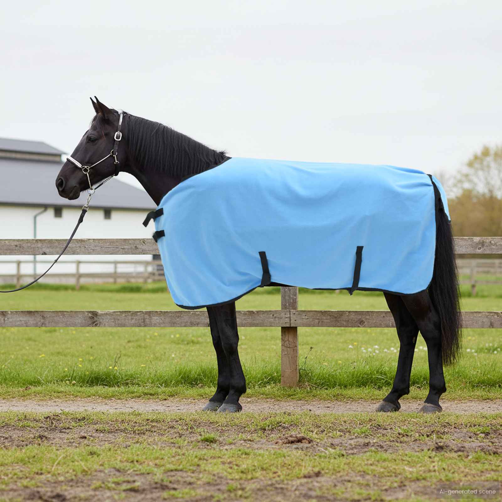 Pferdedecke Volles Aqua 105 cm Polyester-Fleece