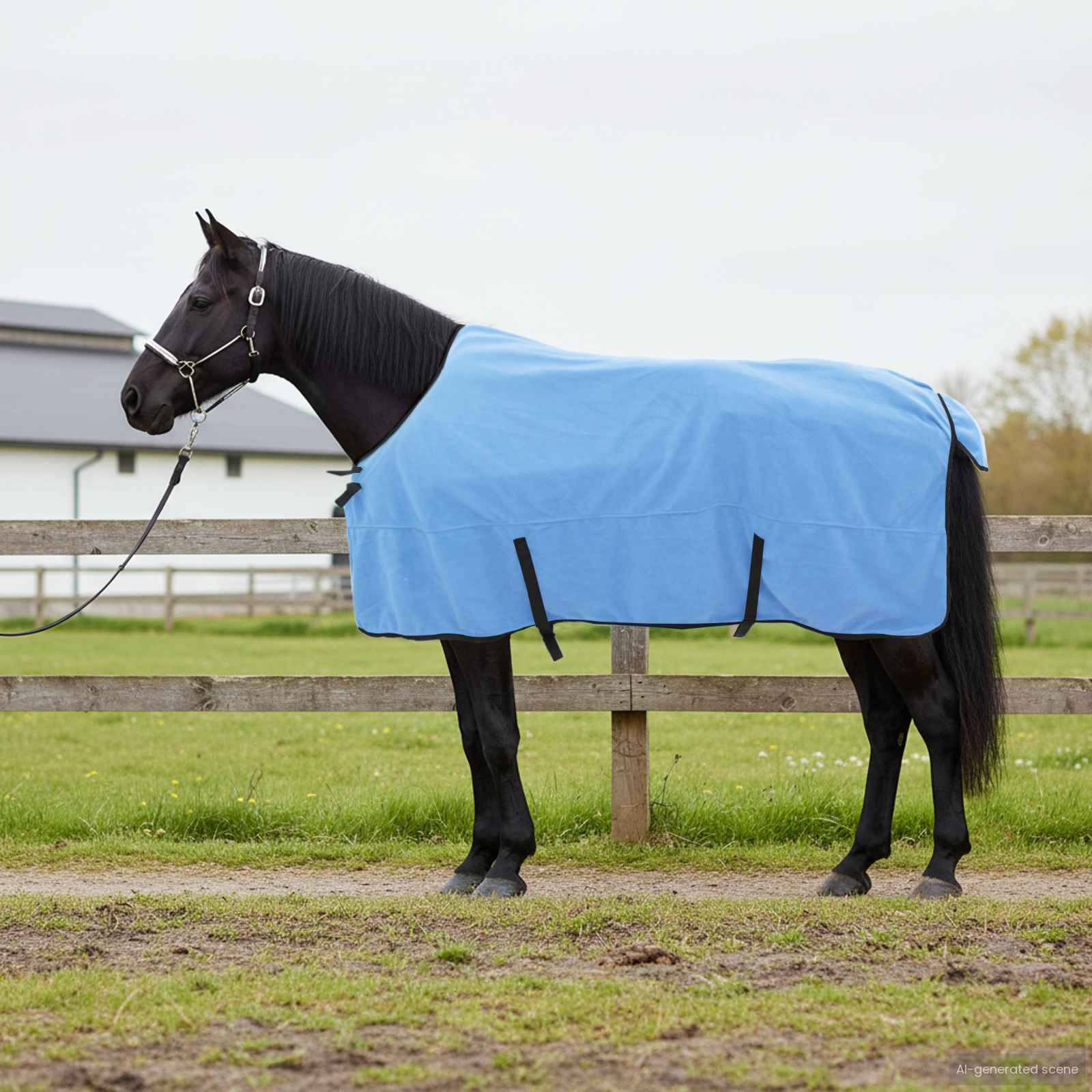 Pferdedecke Volles Aqua 165 cm Polyester-Fleece