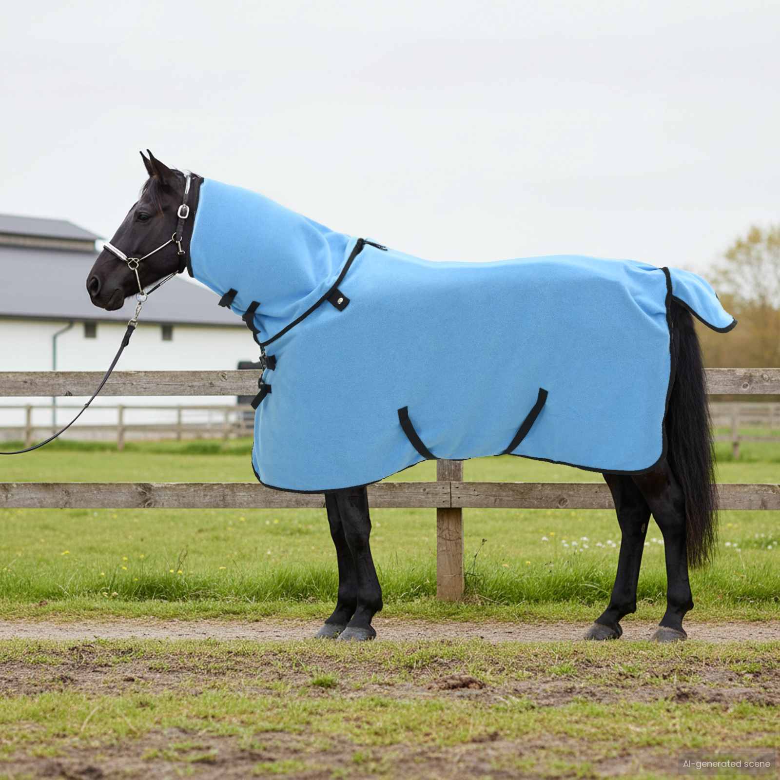 Pferdedecke Volles Aqua 115 cm Polyester-Fleece