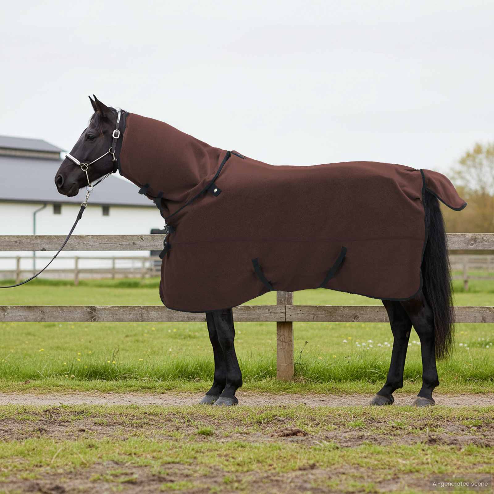 Pferdedecke Volles Dunkelbraun 155 cm Polyester-Fleece