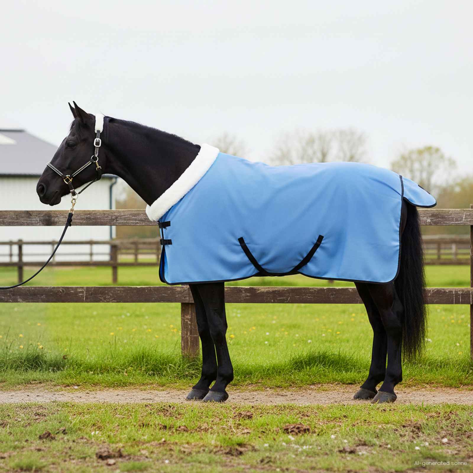 Pferdedecke Volles Aqua 95 cm Polarfleece