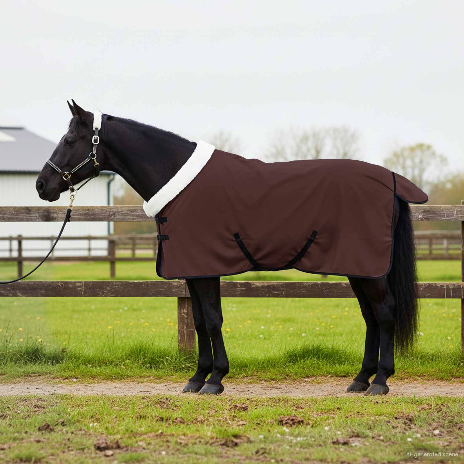 Pferdedecke Volles Dunkelbraun 85 cm Polarfleece