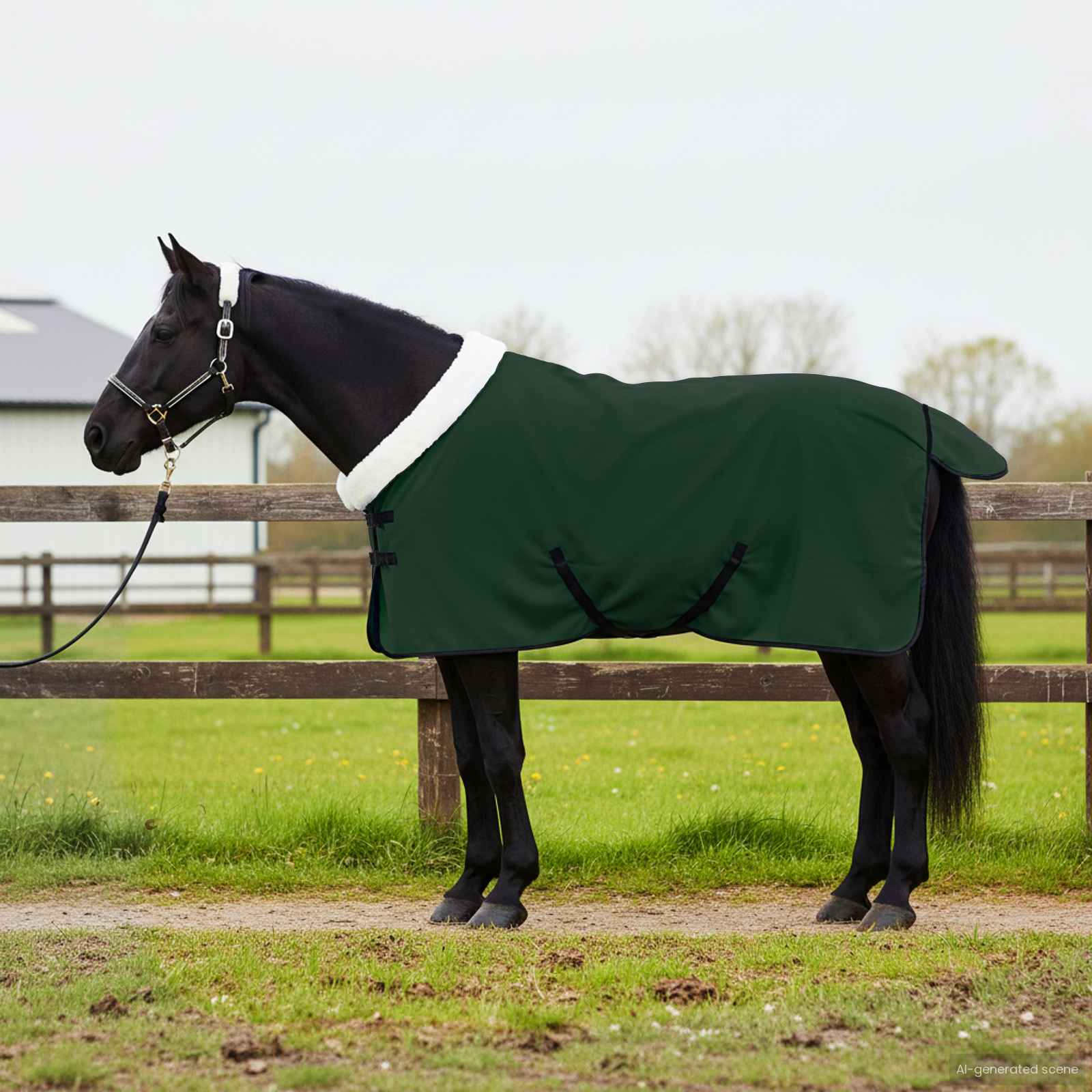 Pferdedecke Dunkelgrün 95 cm Polarfleece