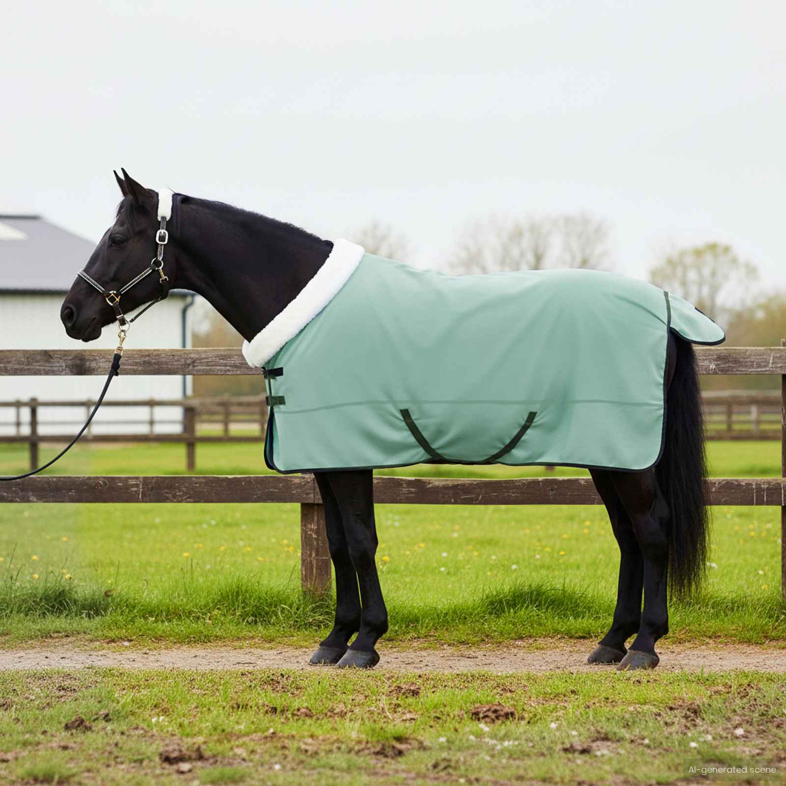Pferdedecke Sondergrün 155 cm Polarfleece