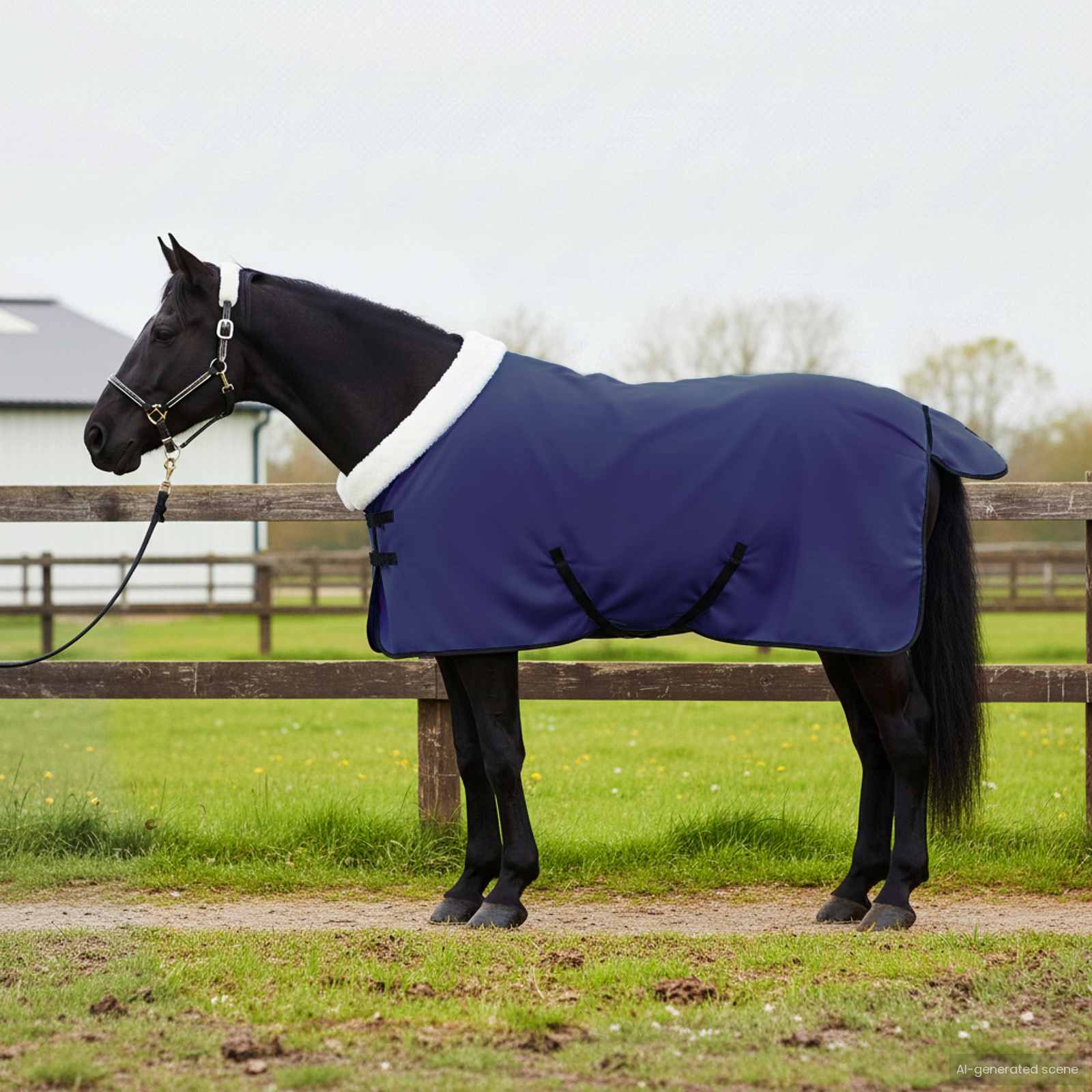 Pferdedecke Marineblau 85 cm Polarfleece