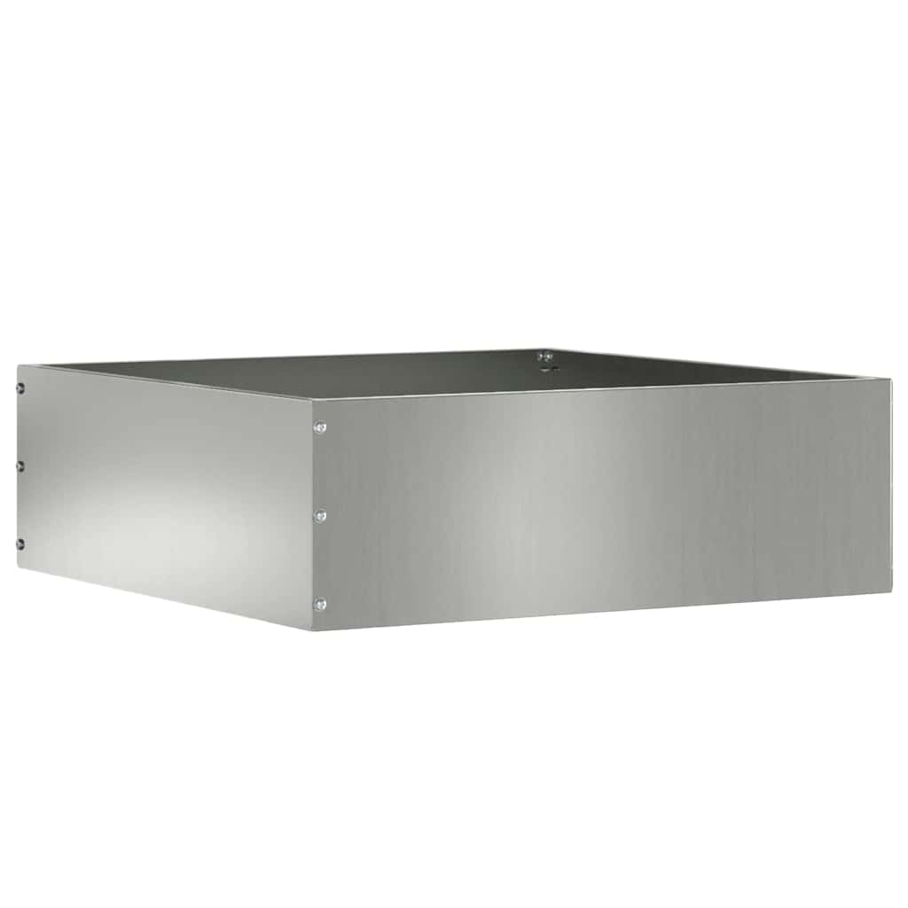 Rasenkante 40 x 40 x 13 cm Verzinkter Stahl Silber