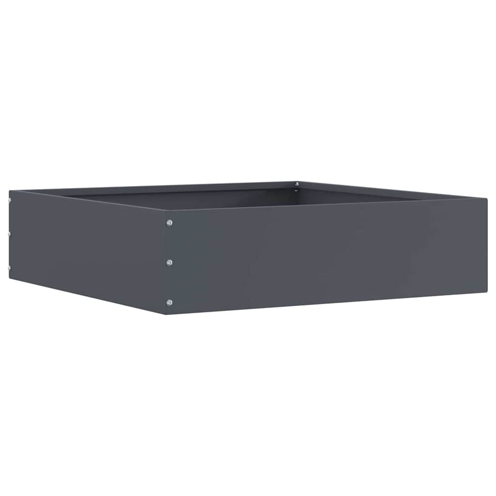 Rasenkante 50 x 50 x 13 cm Stahl Anthrazit