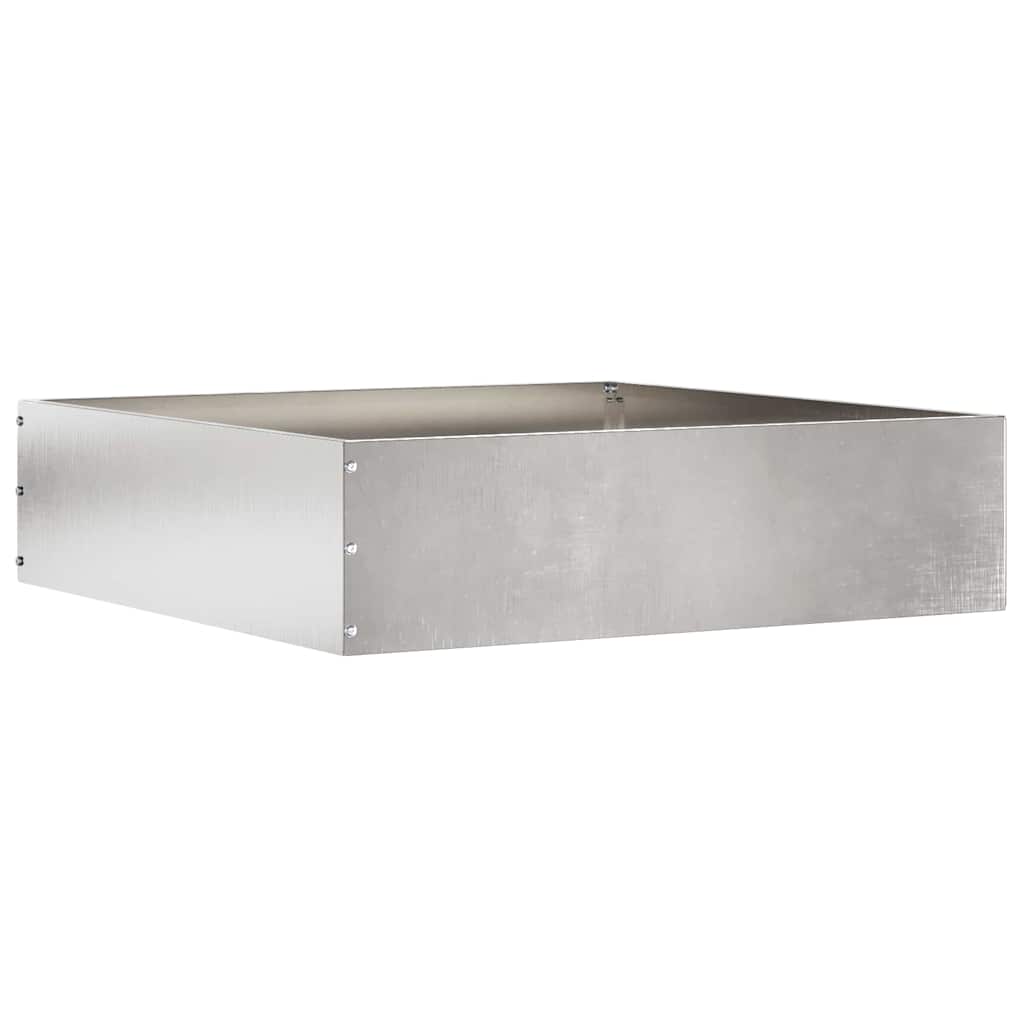 Rasenkante 50 x 50 x 13 cm Edelstahl Silber