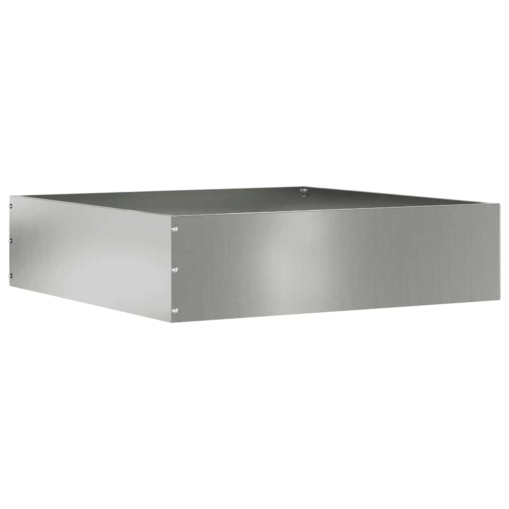 Rasenkante 50 x 50 x 13 cm Verzinkter Stahl Silber