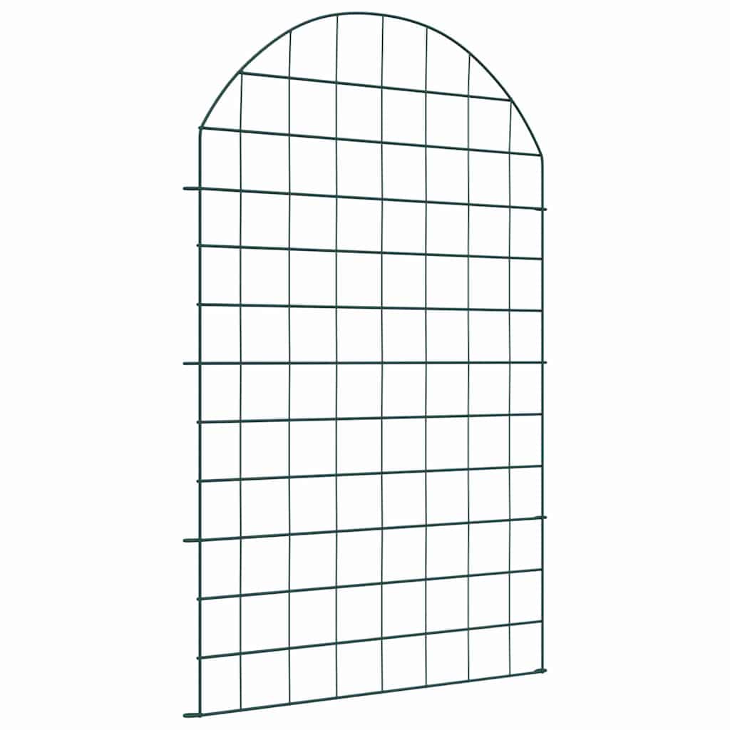 Teichzaun Set 8 stk. 50 x 80 cm Stahl Grün