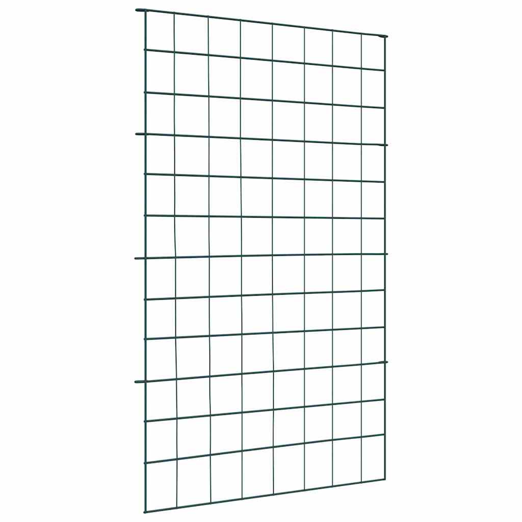 Teichzaun Set 8 stk. 50 x 80 cm Stahl Grün