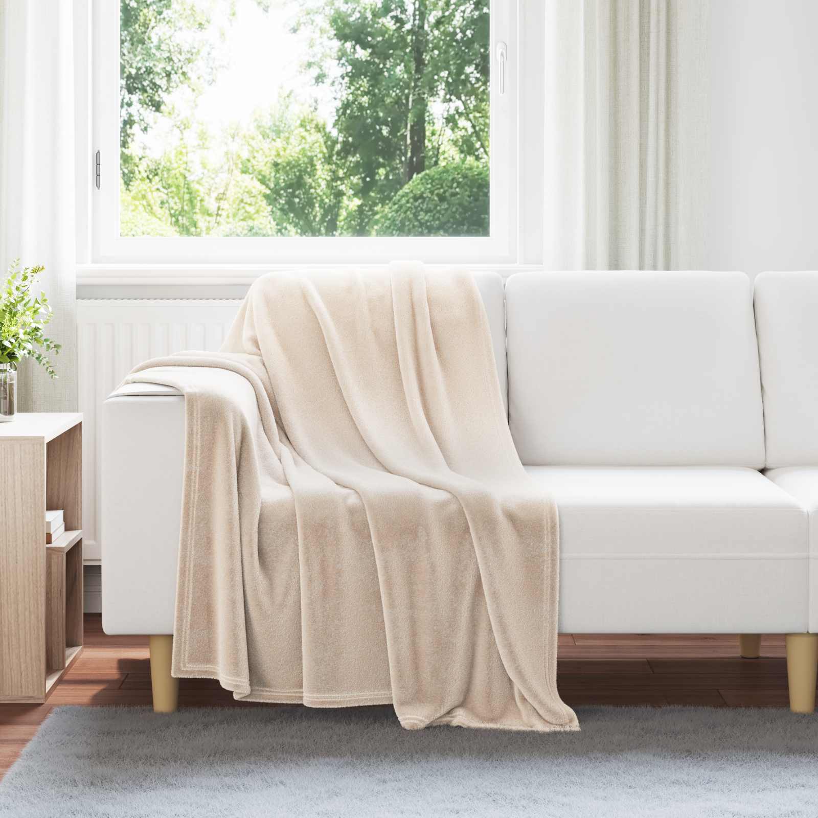 Wohndecken 6 stk. Beige 130 x 150 cm 2.98 kg Fleece