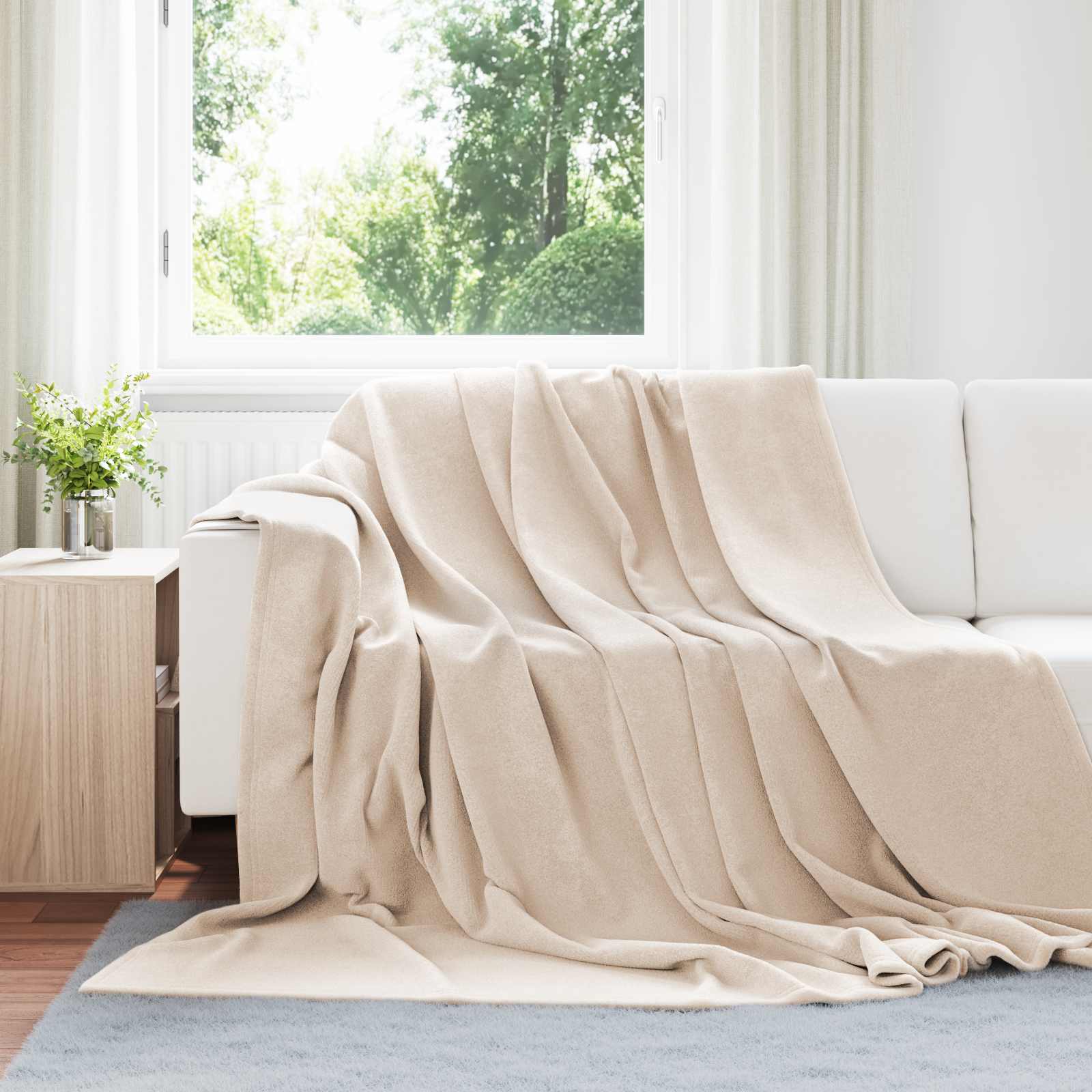 Wohndecken 6 stk. Beige 240 x 270 cm 9.93 kg Fleece