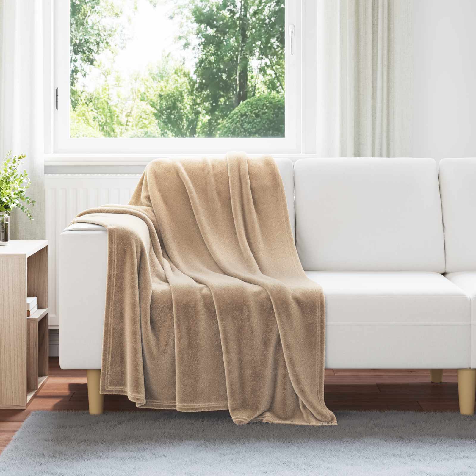 Wohndecken 6 stk. Kamel 130 x 150 cm 3.04 kg Fleece