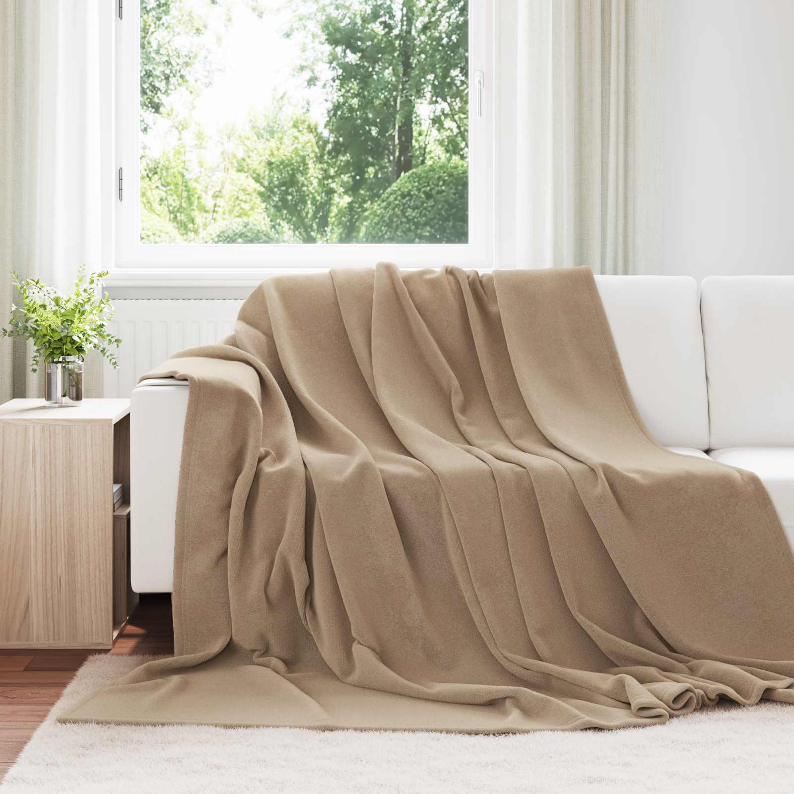 Wohndecken 6 stk. Kamel 240 x 270 cm 10.11 kg Fleece