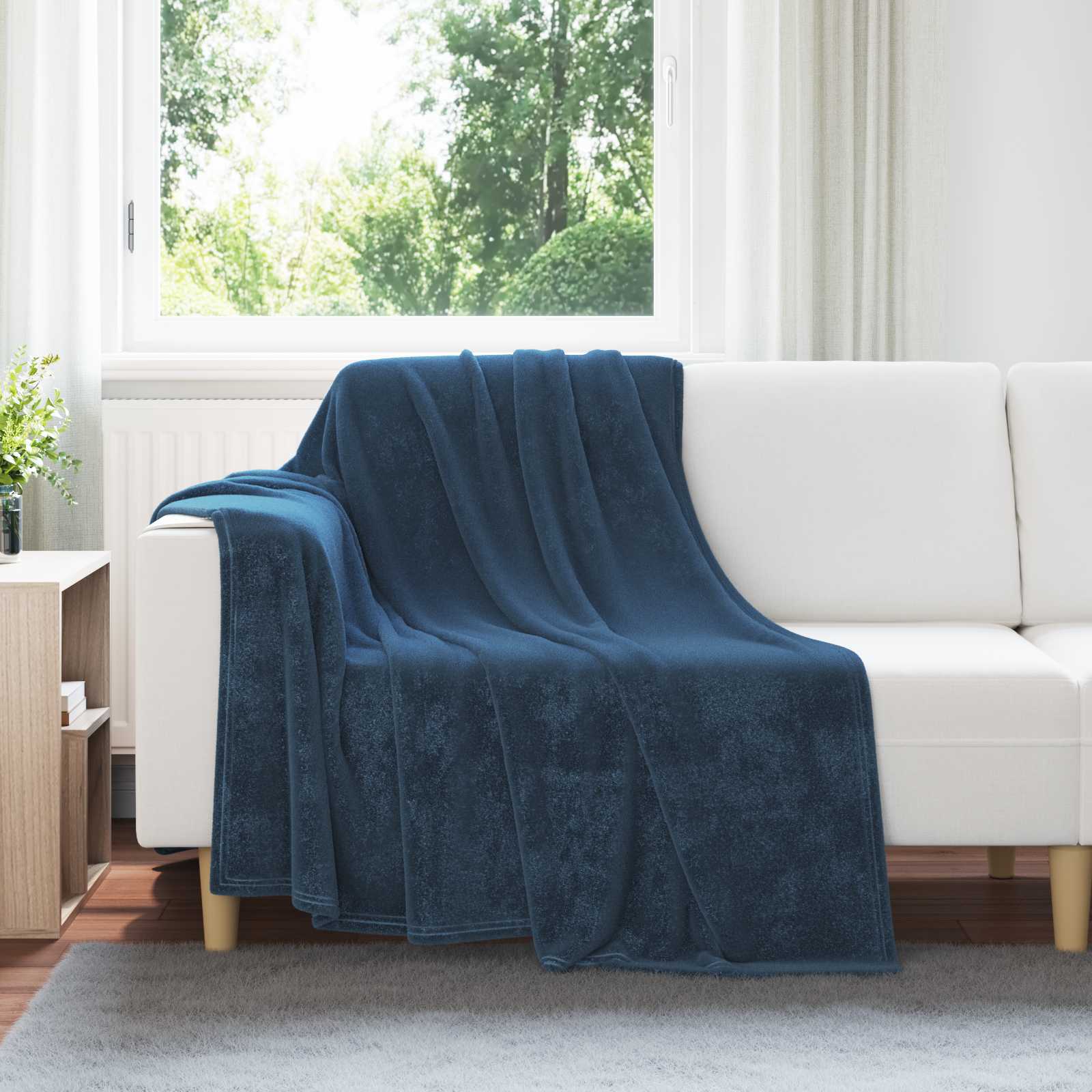 Wohndecken 6 stk. Marineblau 150 x 200 cm 4.68 kg Fleece