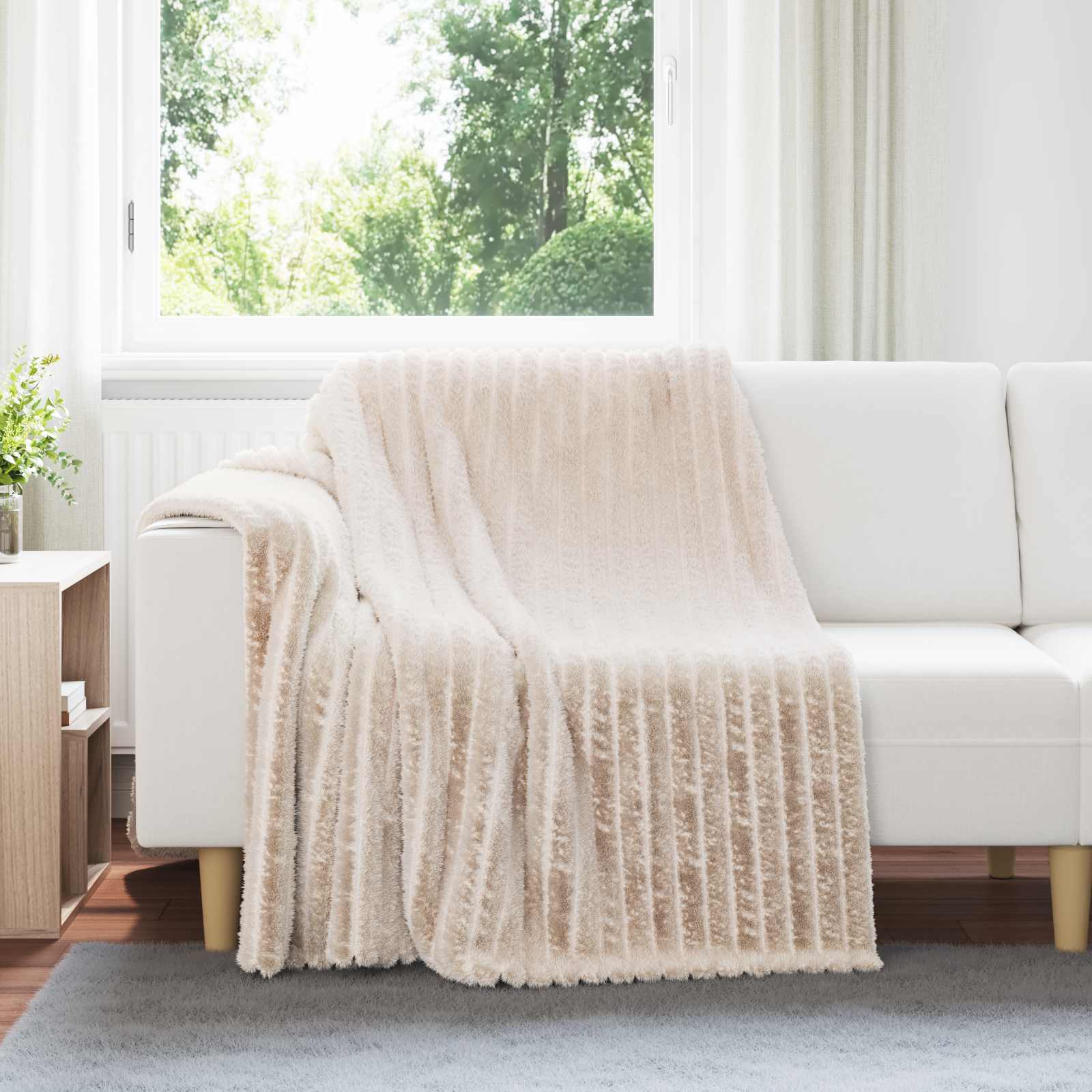 Wohndecken 6 stk. Beige 200 x 150 cm 4.75 kg Fleece