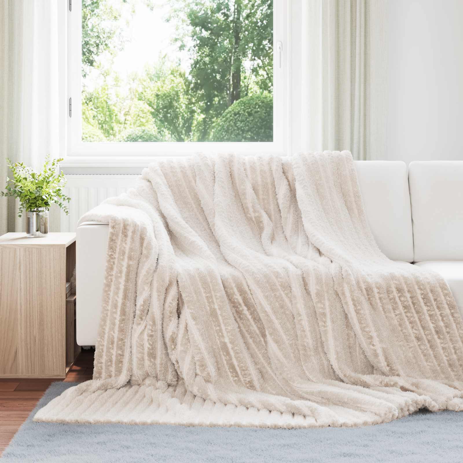 Wohndecken 6 stk. Beige 240 x 220 cm 8.76 kg Fleece