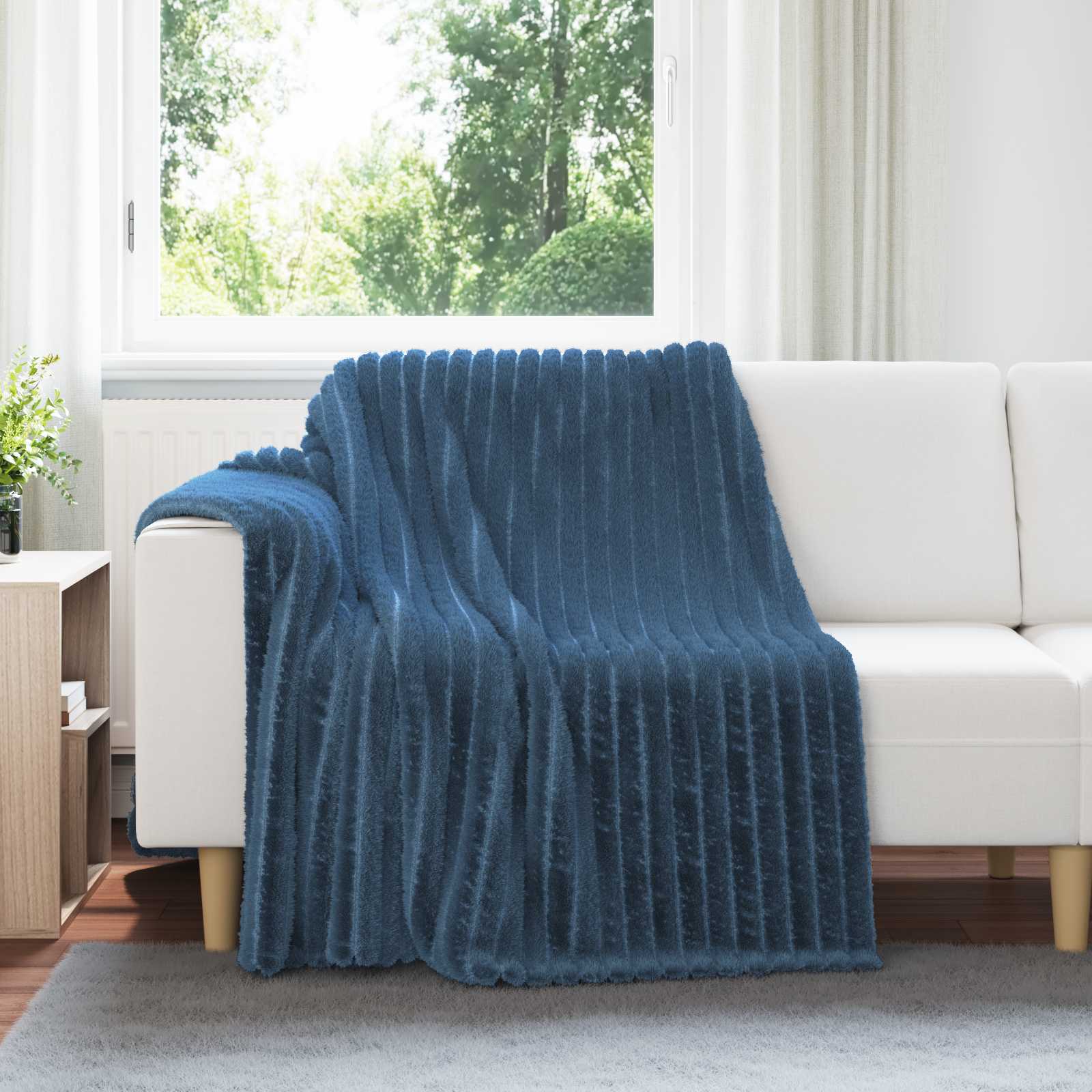 Wohndecken 6 stk. Marineblau 200 x 150 cm 4.75 kg Fleece