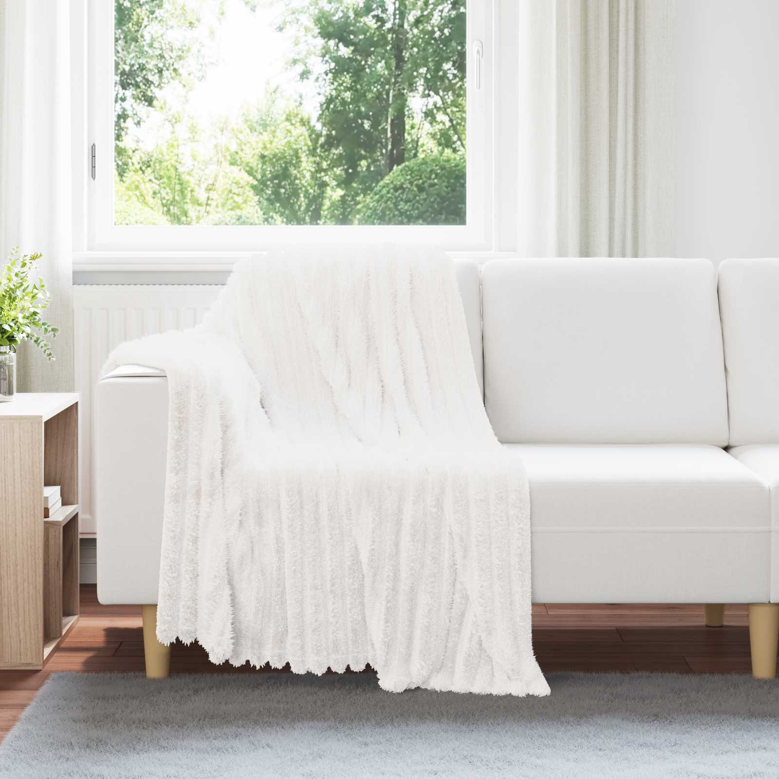 Wohndecken 6 stk. Weiß 95 x 220 cm 2.85 kg Fleece
