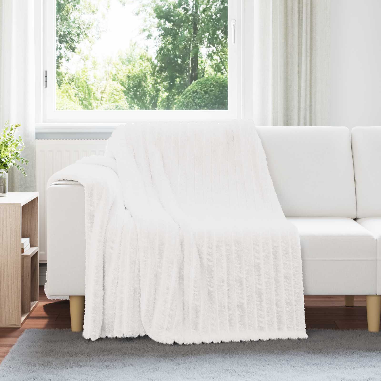 Wohndecken 6 stk. Weiß 200 x 150 cm 4.75 kg Fleece