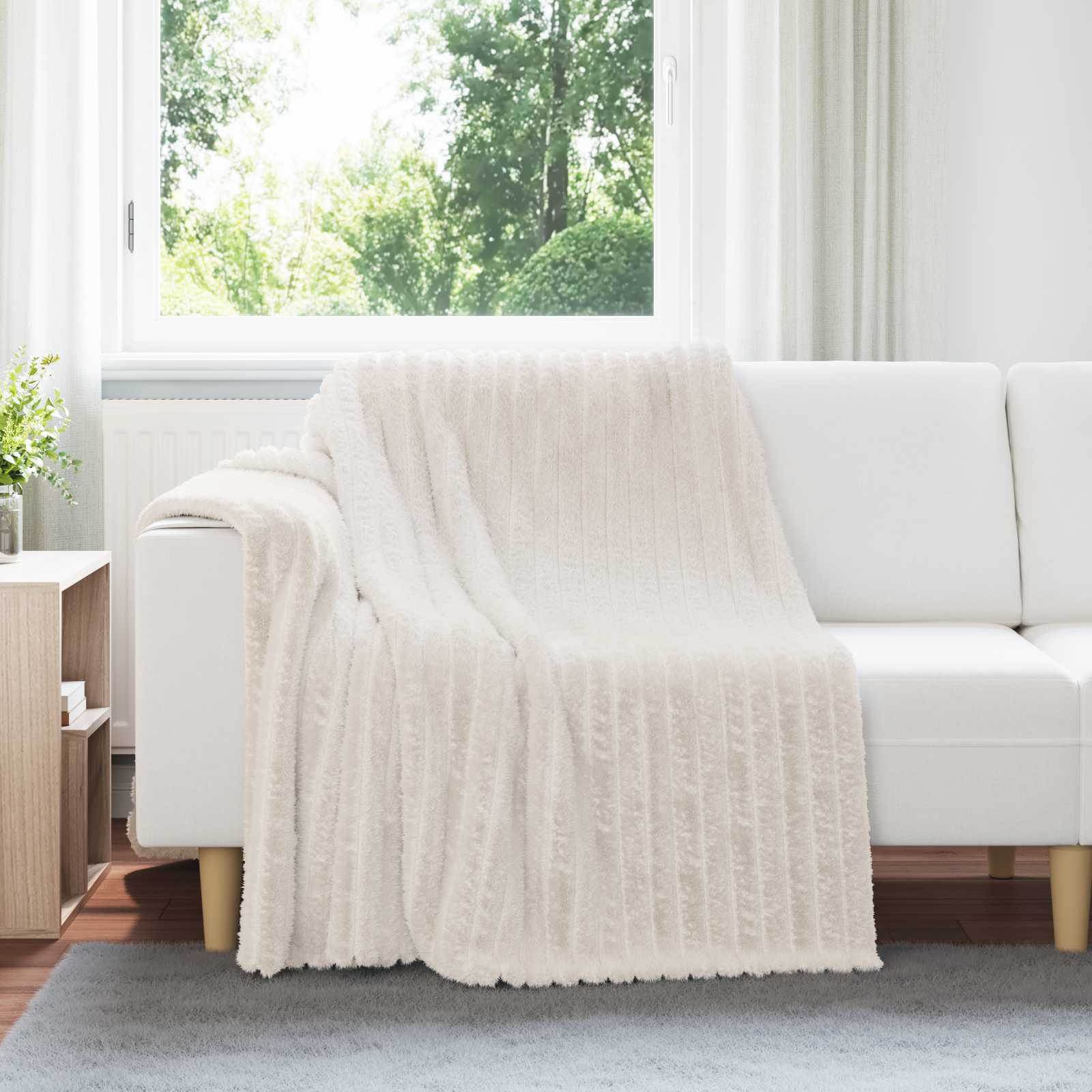 Wohndecken 6 stk. Creme 200 x 150 cm 4.75 kg Fleece