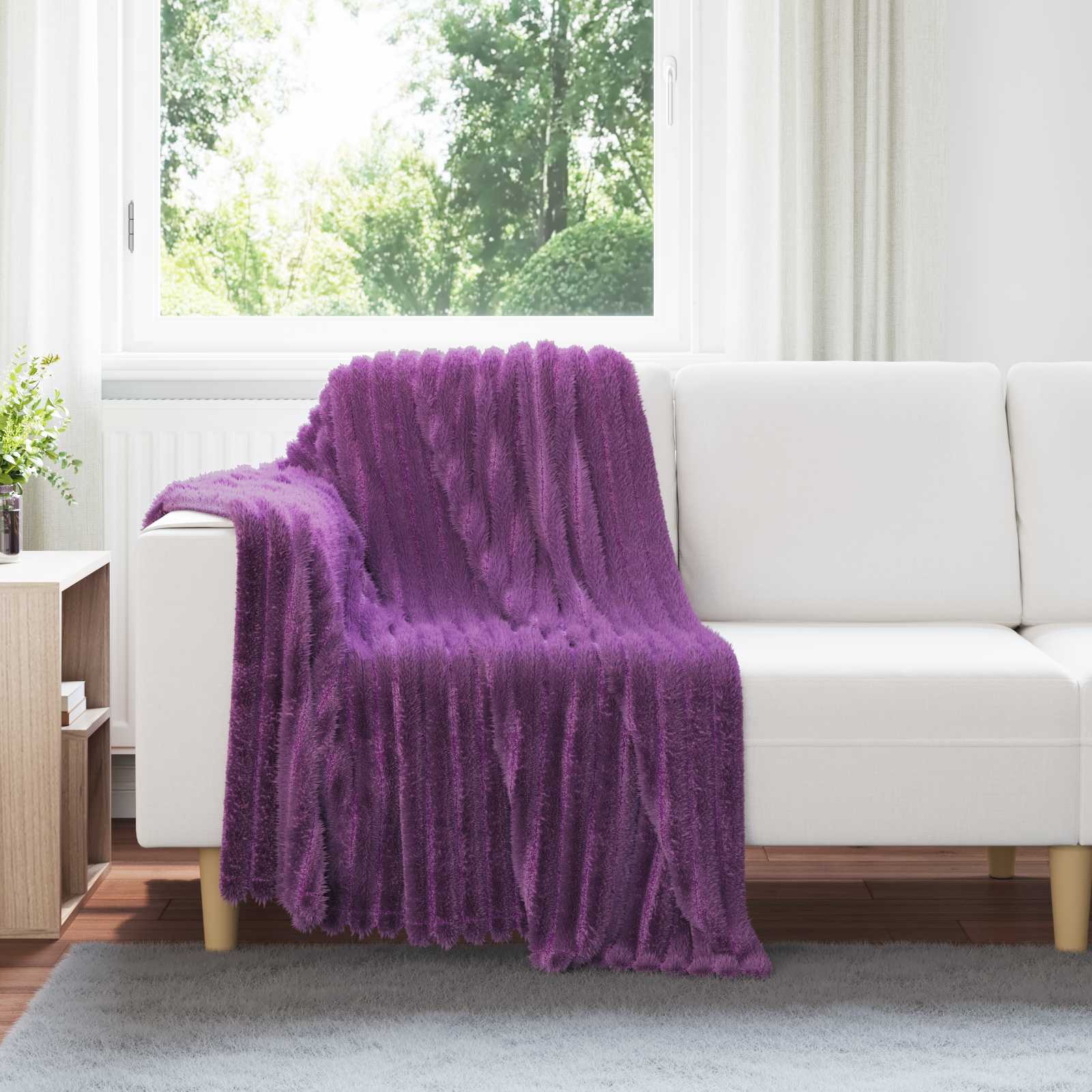 Wohndecken 6 stk. Lila 95 x 220 cm 2.85 kg Fleece