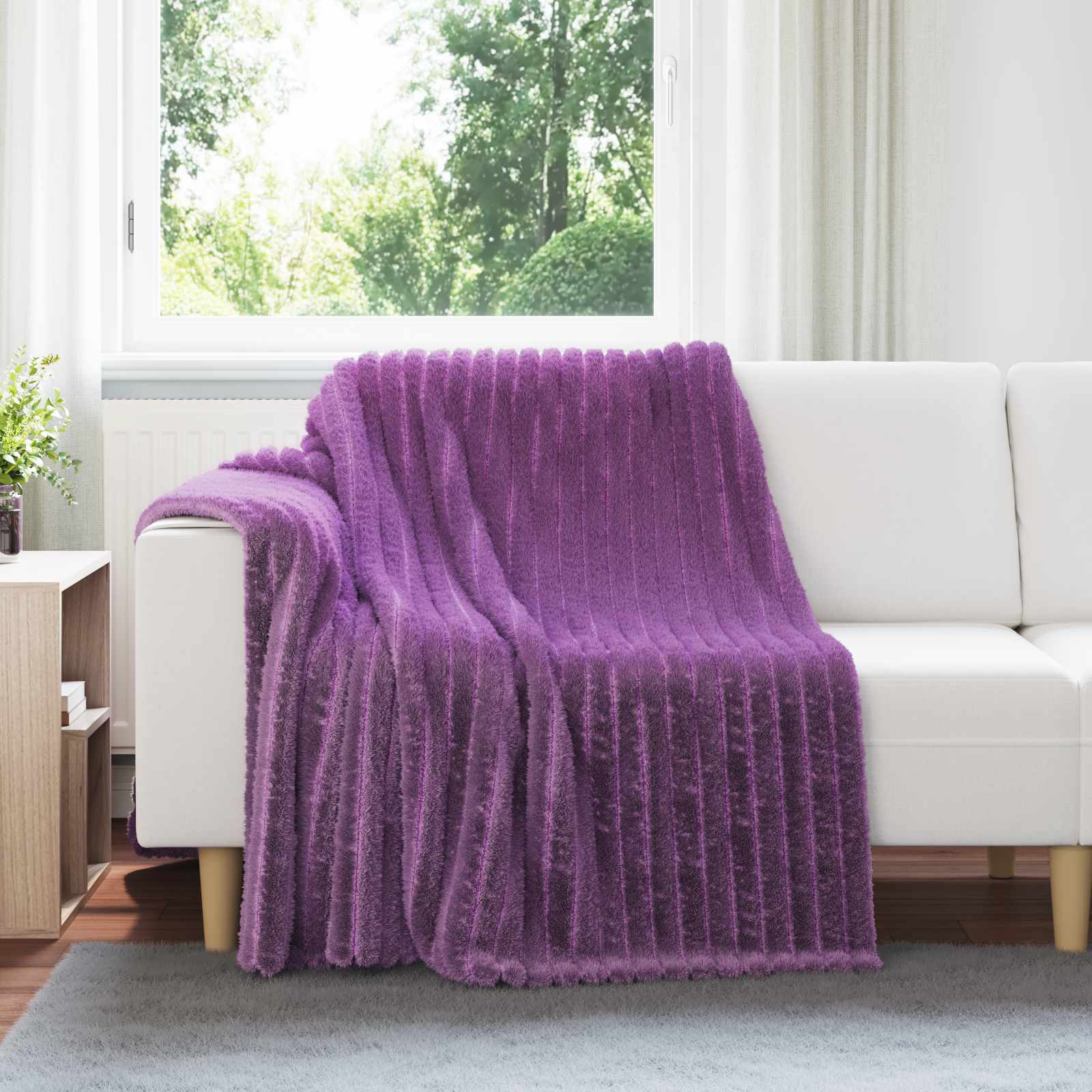 Wohndecken 6 stk. Lila 200 x 150 cm 4.75 kg Fleece