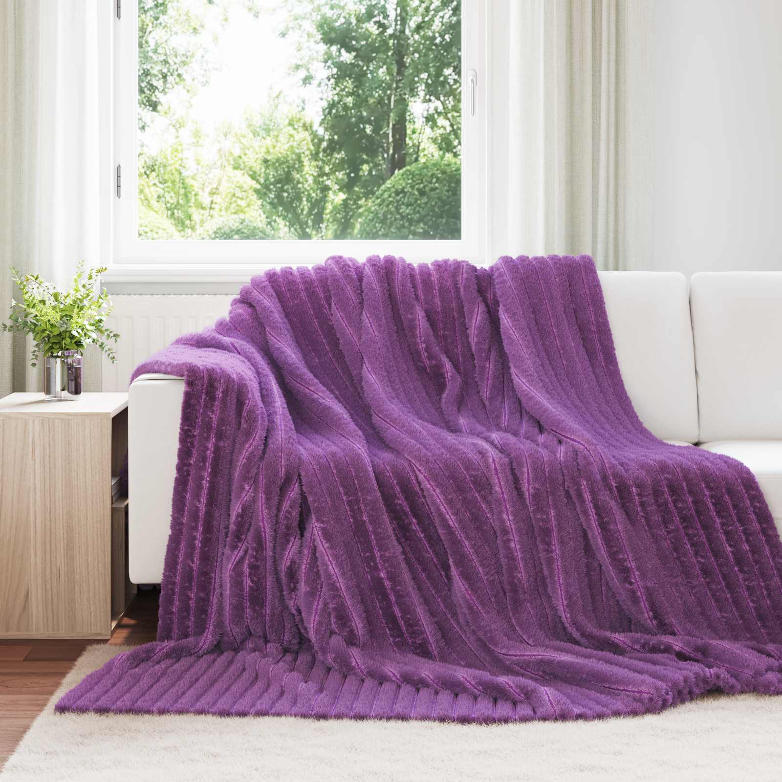 Wohndecken 6 stk. Lila 240 x 220 cm 8.76 kg Fleece