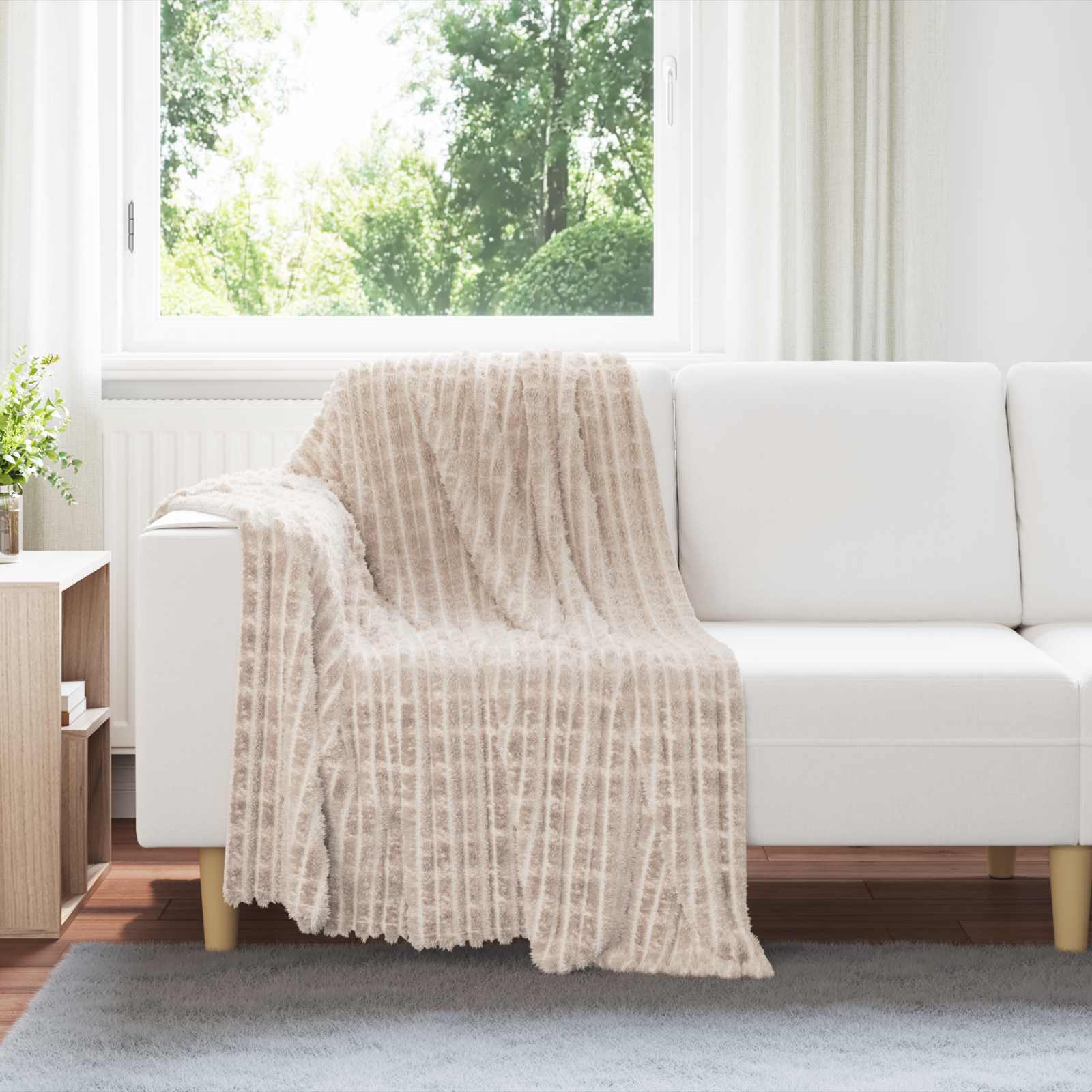 Wohndecken 6 stk. Beige 95 x 220 cm 2.75 kg Fleece