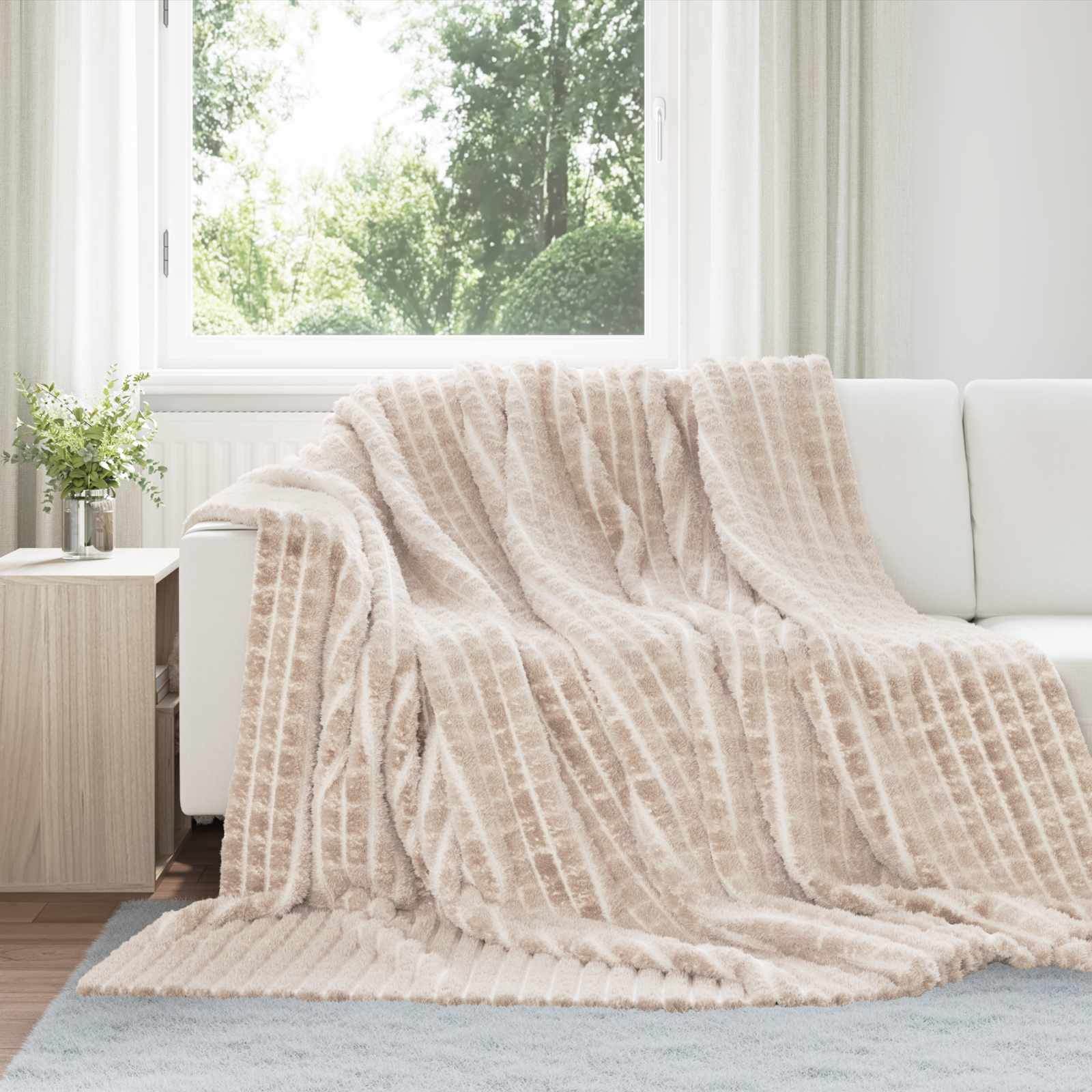Wohndecken 6 stk. Beige 270 x 240 cm 10.5 kg Fleece