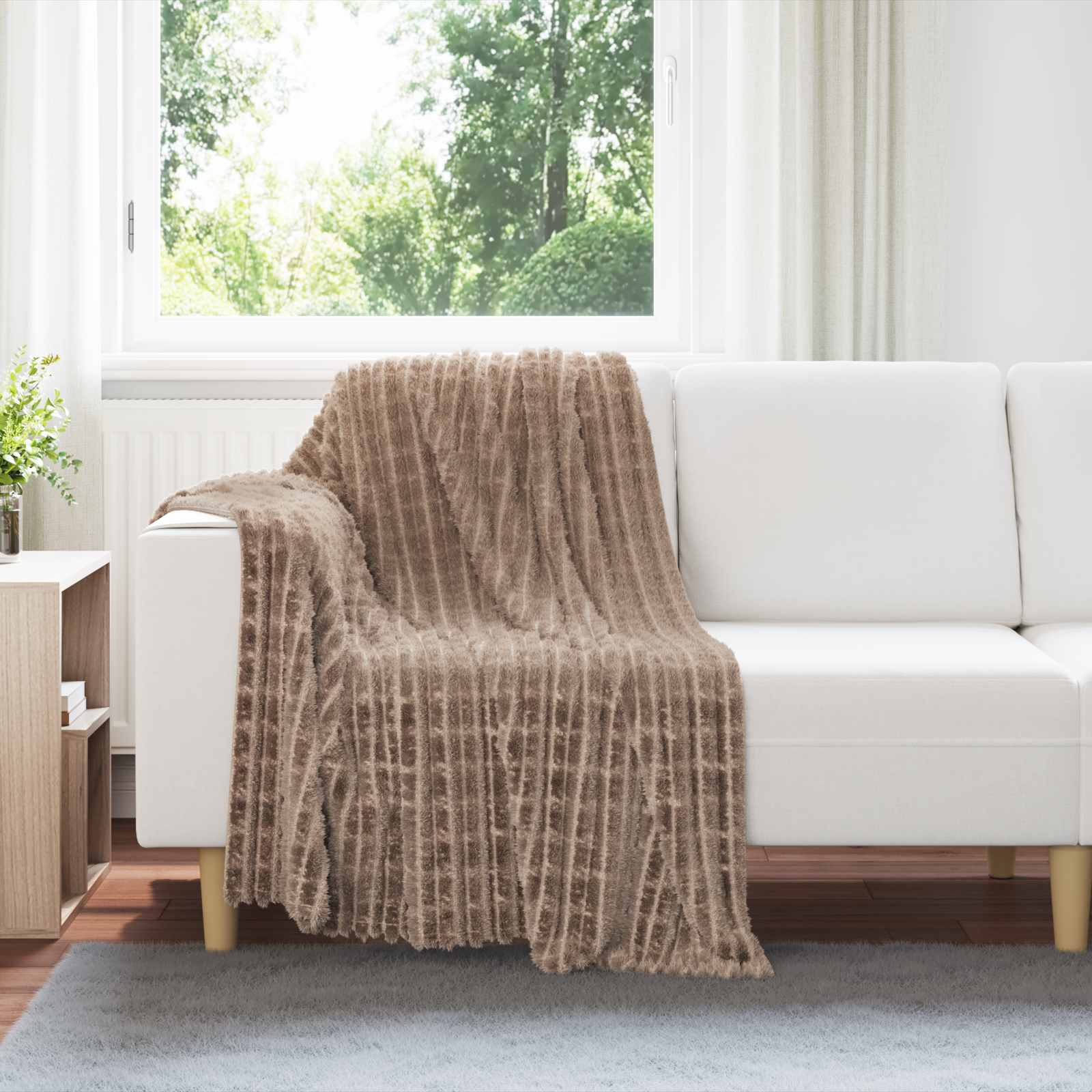 Wohndecken 6 stk. Kamel 95 x 220 cm 2.75 kg Fleece