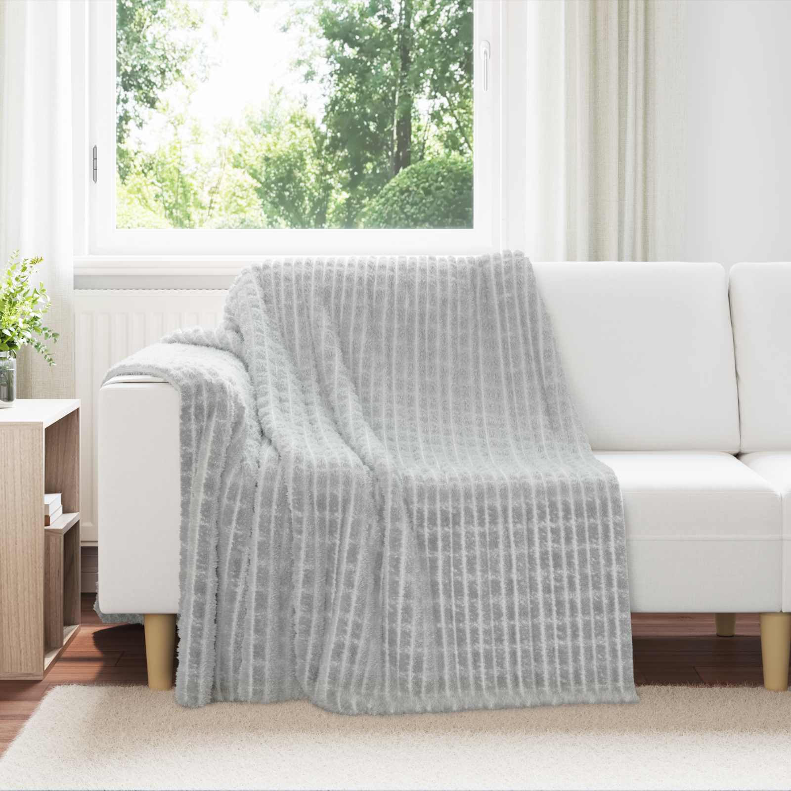 Wohndecken 6 stk. Grau 200 x 150 cm 4.5 kg Fleece