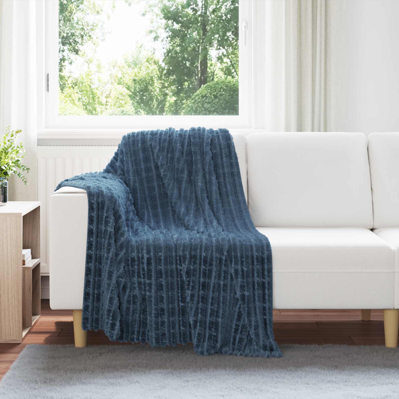 Wohndecken 6 stk. Marineblau 95 x 220 cm 2.75 kg Fleece