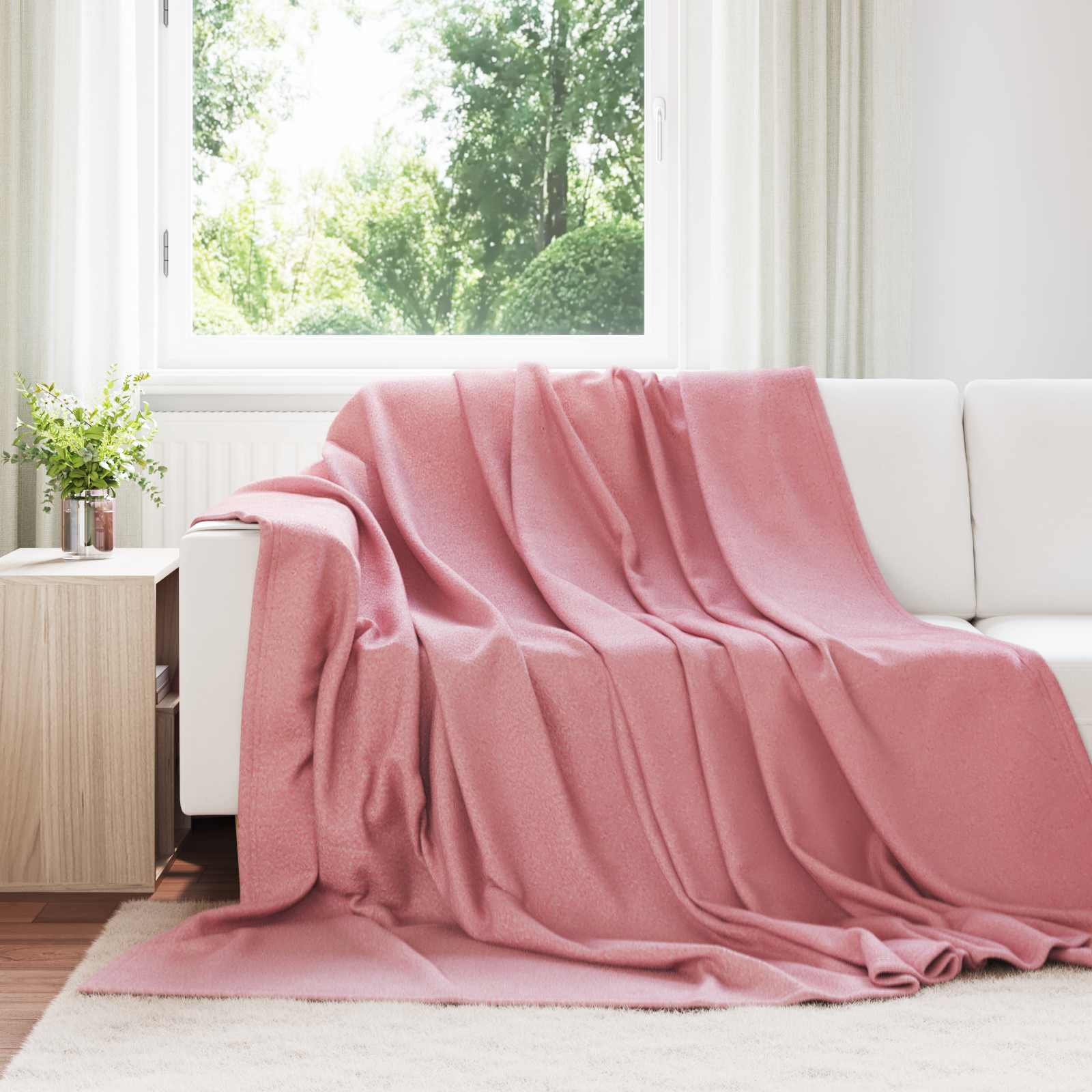 Wohndecke Rosa 270 x 240 cm 0.91 kg Fleece