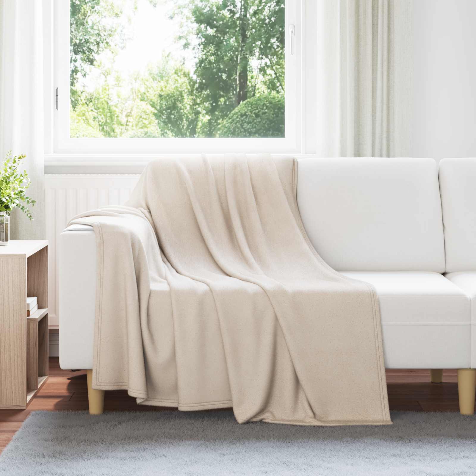 Wohndecken 6 stk. Beige 200 x 150 cm 2.61 kg Fleece